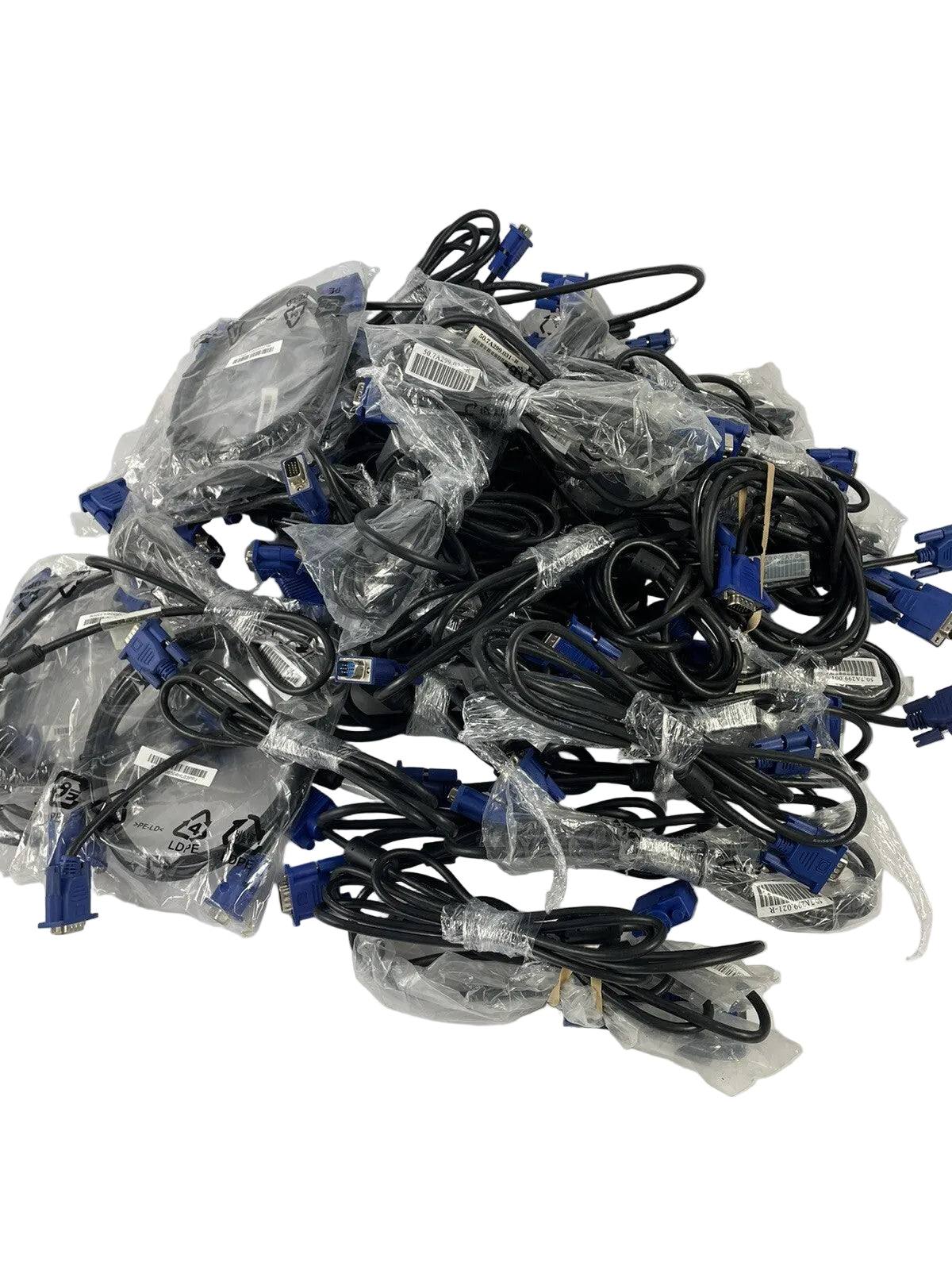 Lot of 50 : HP Dell VGA Male To Male VGA Monitor Extension Cord Cable