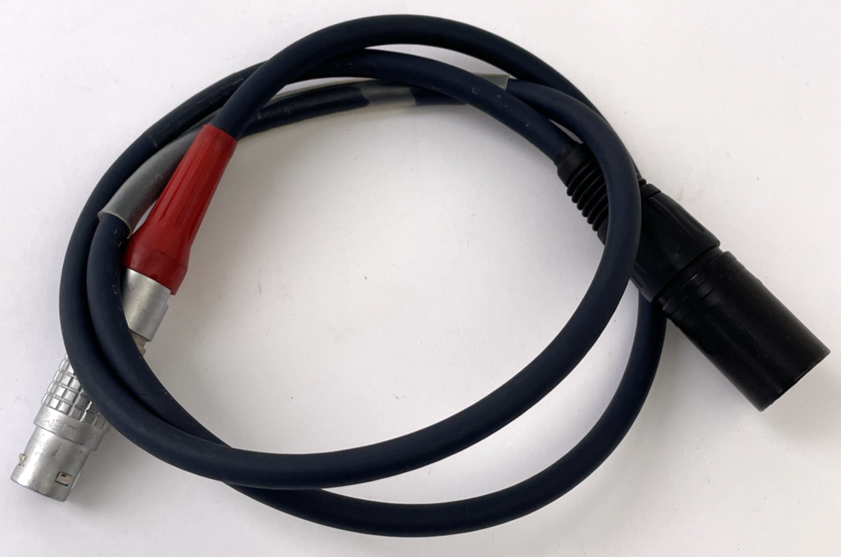 Neutrik 4-Pin XLR Gold Male - LEMO FGG 2B Male 6-Pin Bolt Power Cable - 36" Long