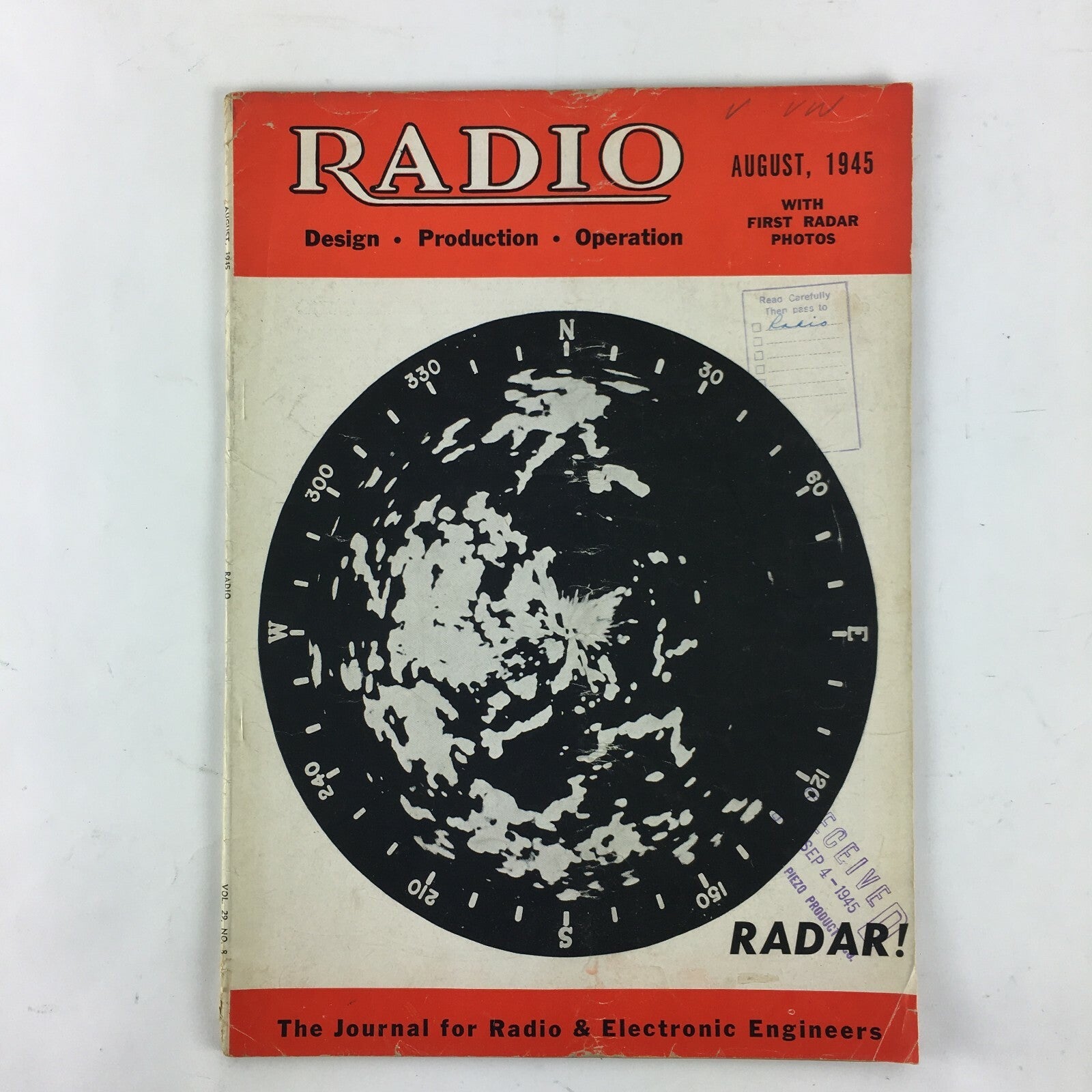 August 1945 Radio Magazine Journal for Radio and Electronic Engineers FirstRadar