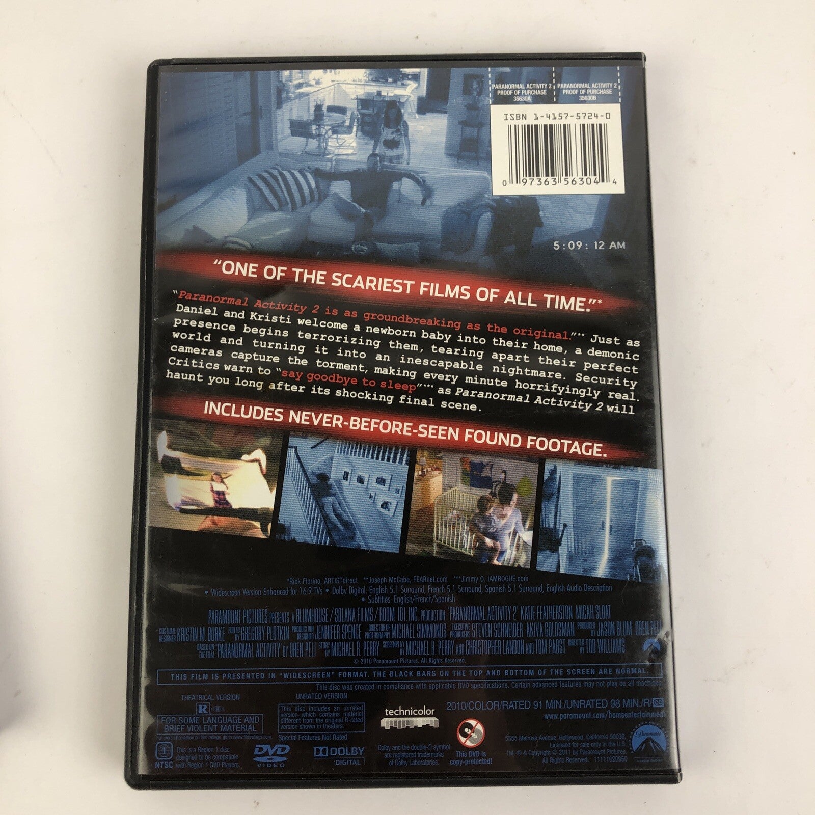 Paranormal Activity 2 - DVD - VERY GOOD