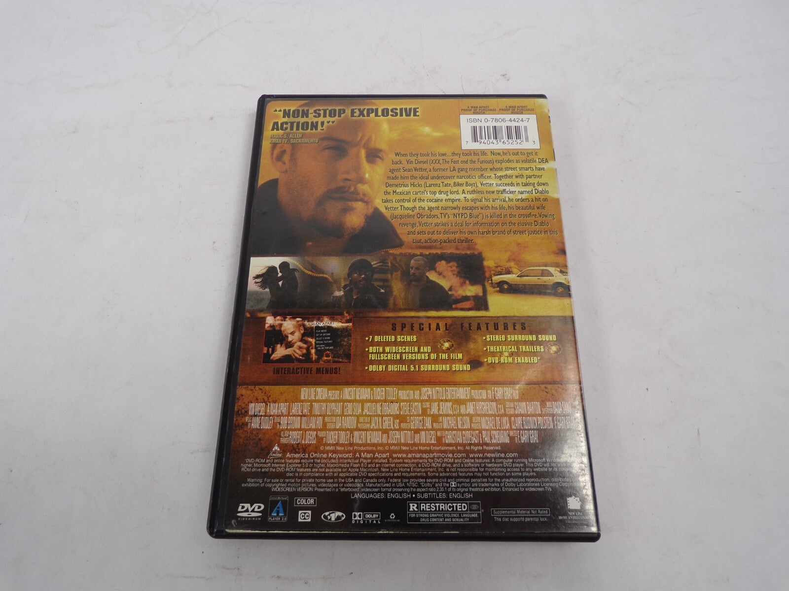 A Man Apart  Vin Diesel DVD Action Packed Thriller DVD Movies