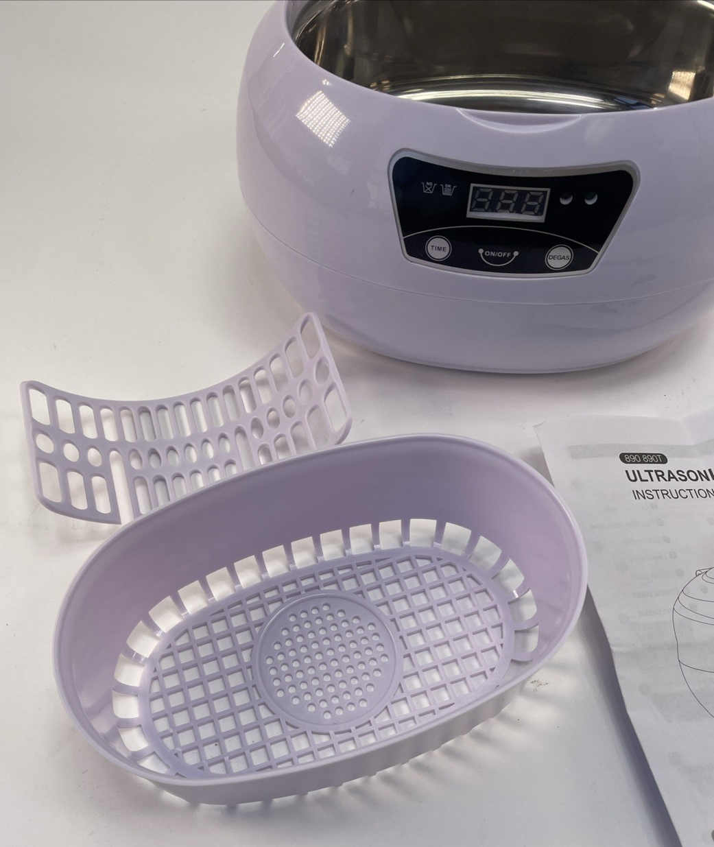 Stainless Steel Ultrasonic Cleaner Jewelry Watch Glasses Coin Cleaning Machine