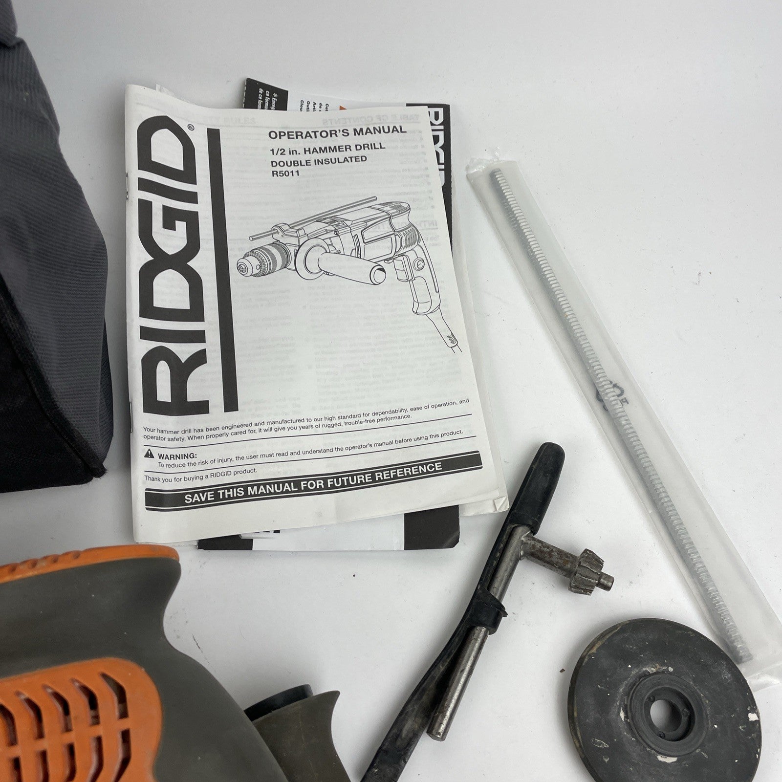 Ridgid R5011 8.5 AMP Corded 1/2" Heavy Duty Hammer Drill H16 with Case