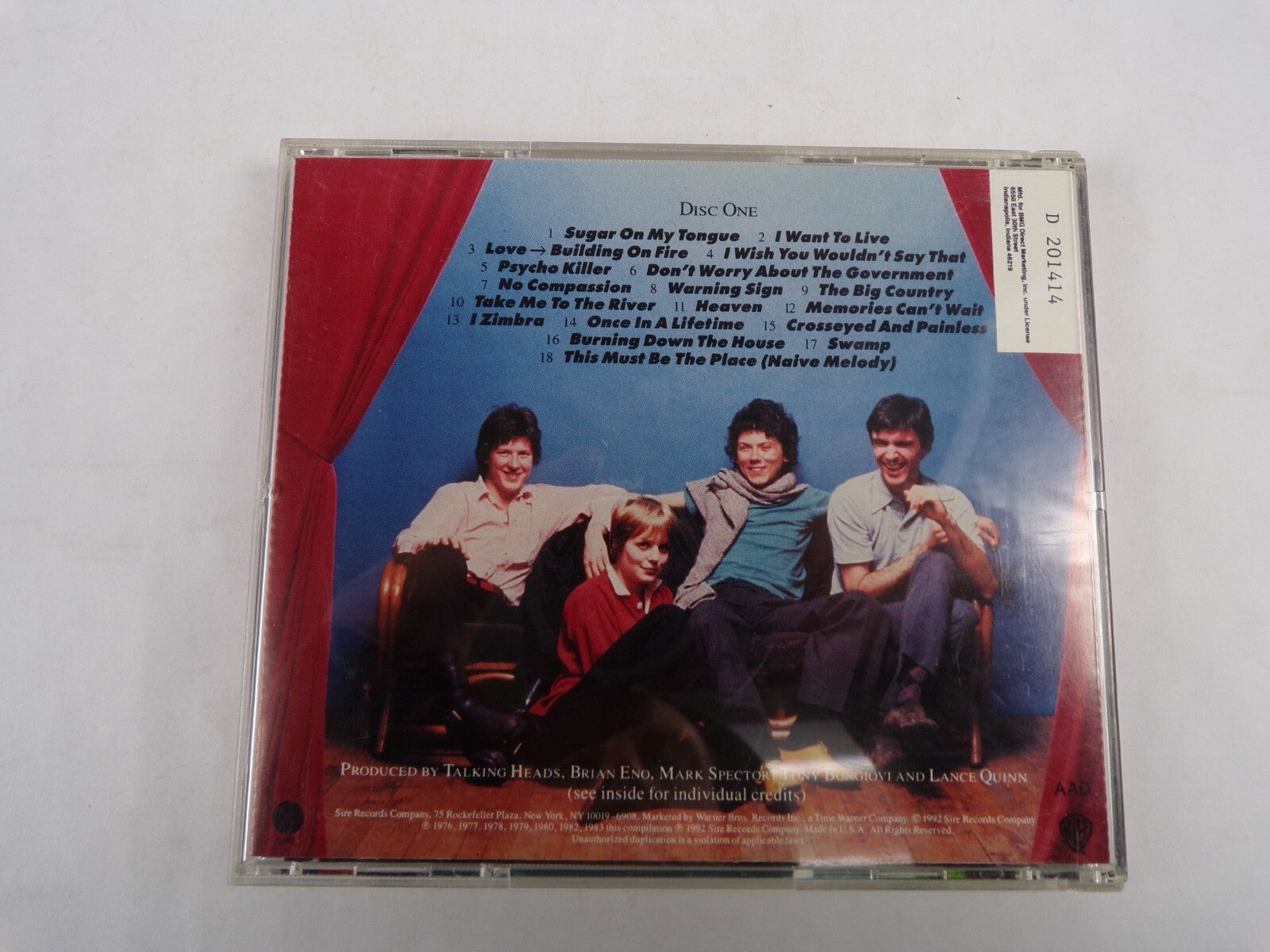 Talkingheads Popular Fovorites 1976-1983 Sandin The Vaseline Swamp CD#55