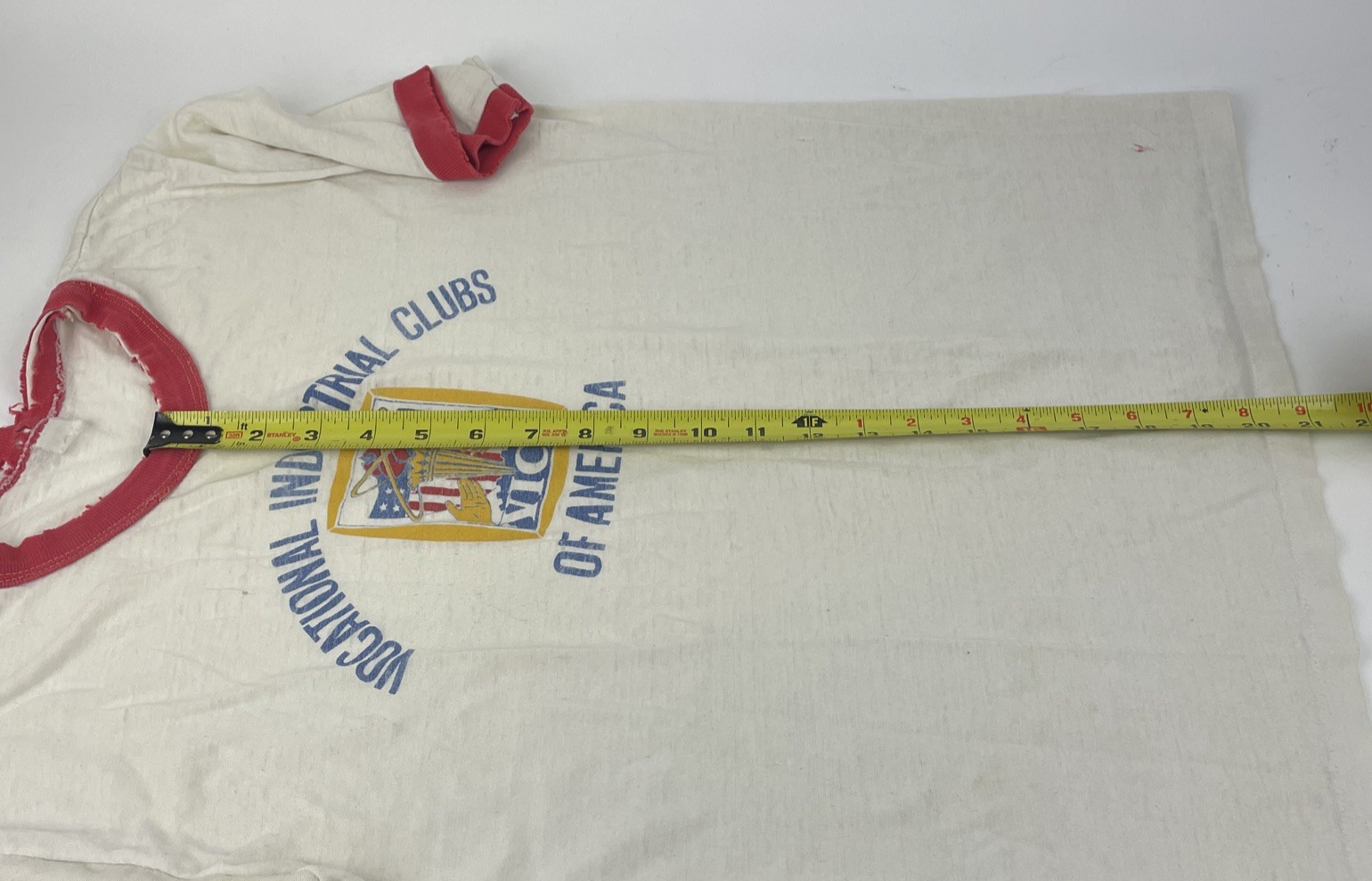 Vintage Tattered Worn Vocational Industrial Clubs of America T-Shirt Sz Medium