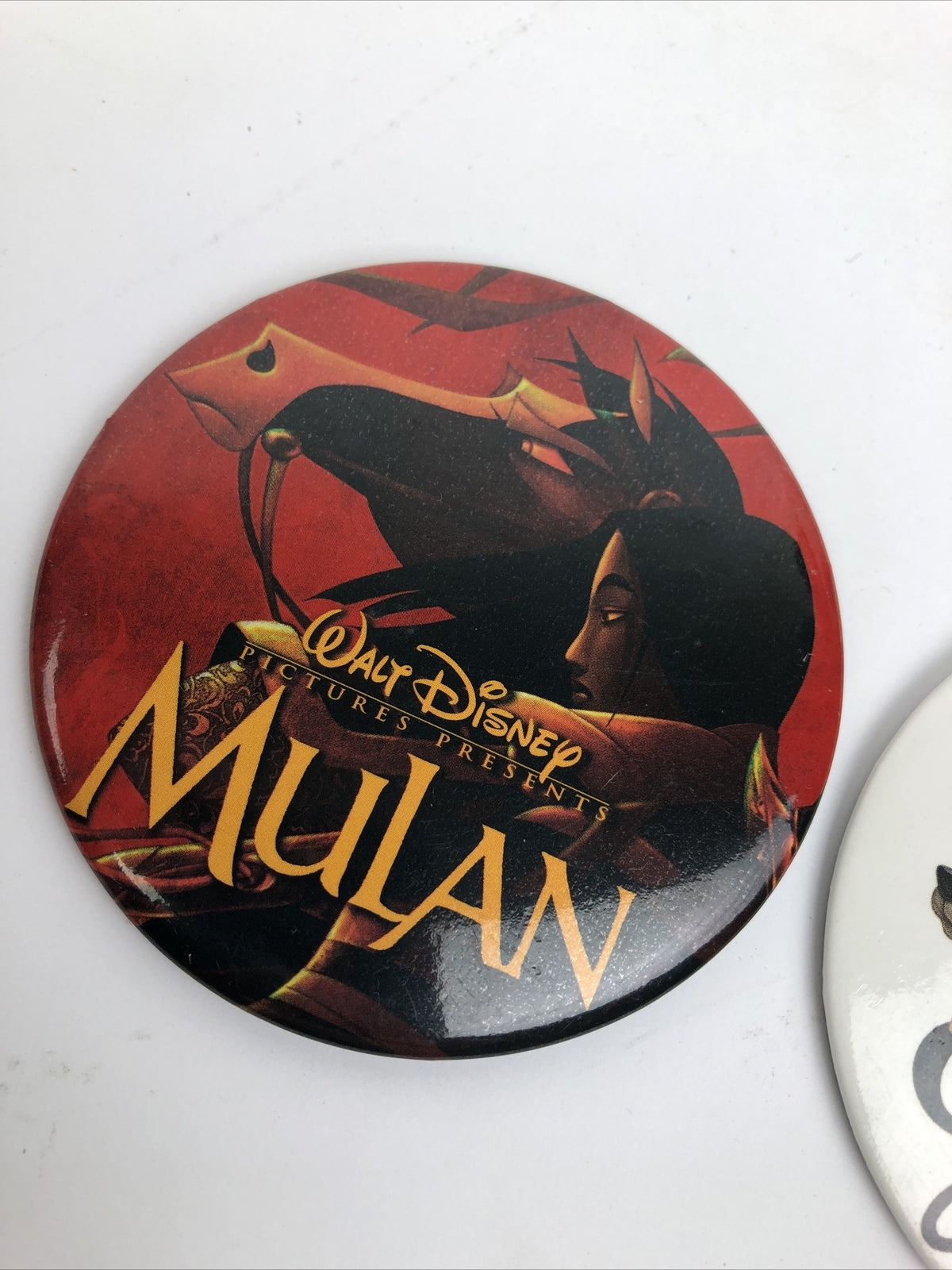 Walt Disney Pictures Pin Button Mulan Special Edition Promo Movie Button  3 Inch