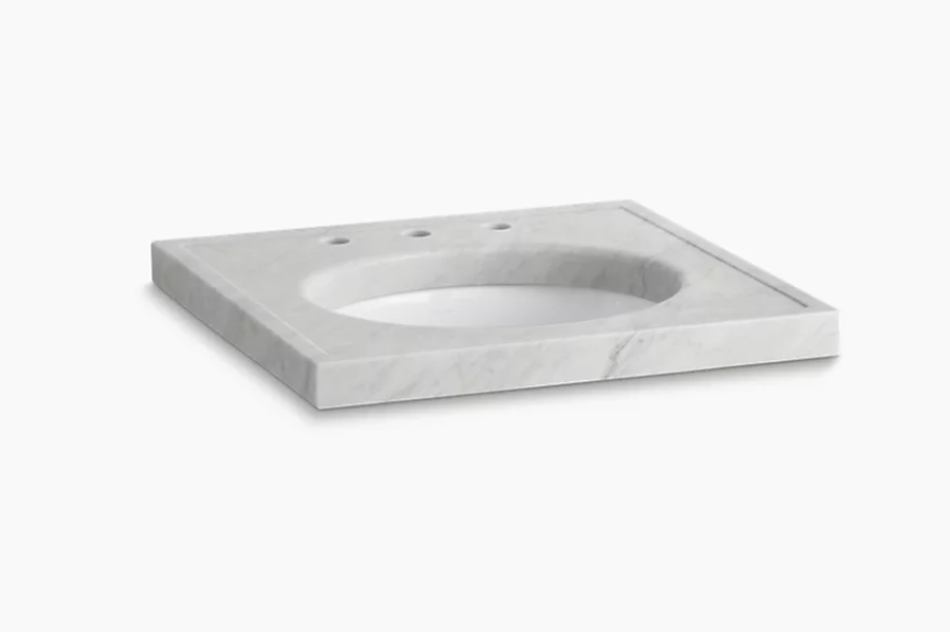 Kohler Kathryn K-3023-WH white frame kit for marble console tabletop bathroom vanity support