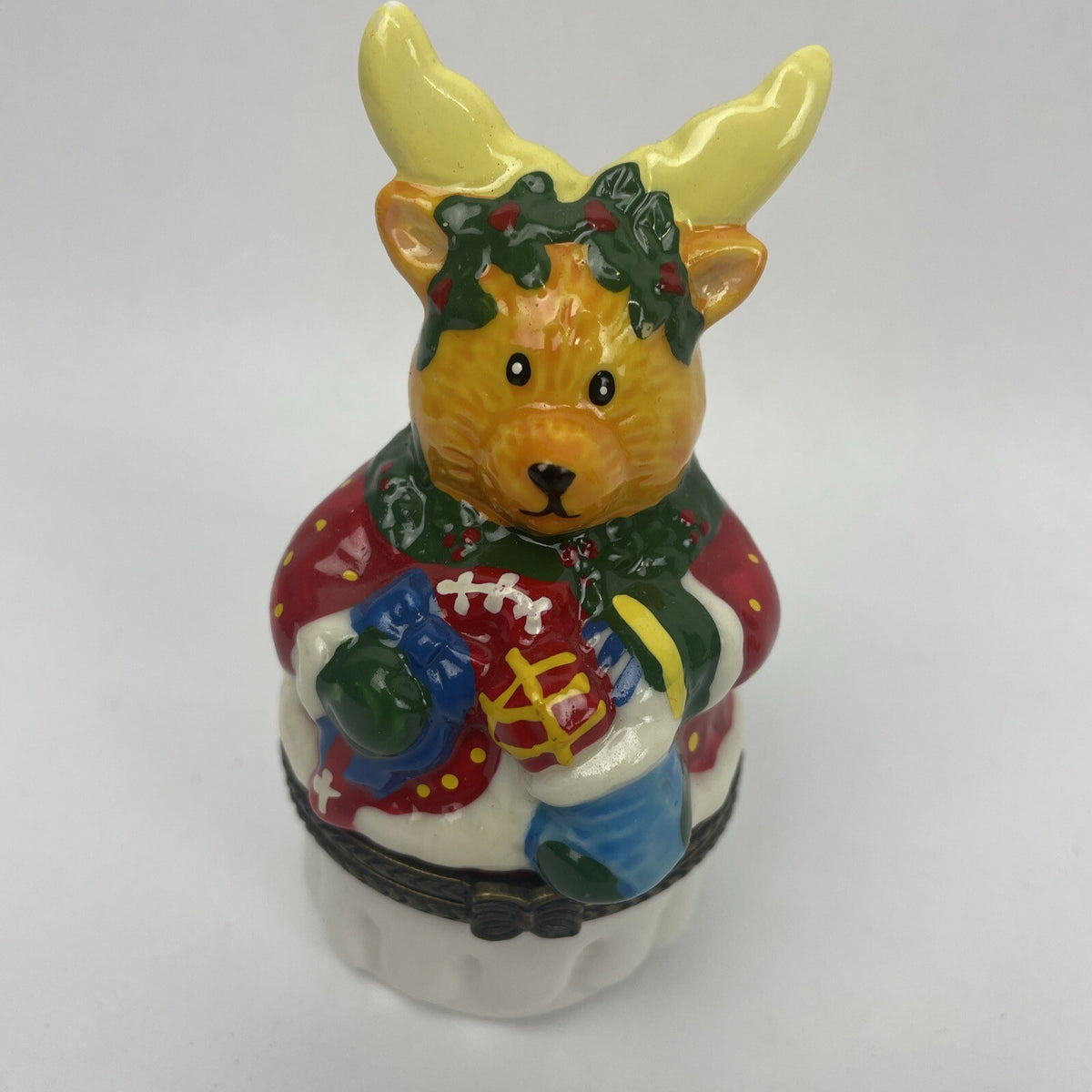 8 x Vintage Trinket Boxes Ceramic Christmas Beach Woody Mother Goose Mermaid