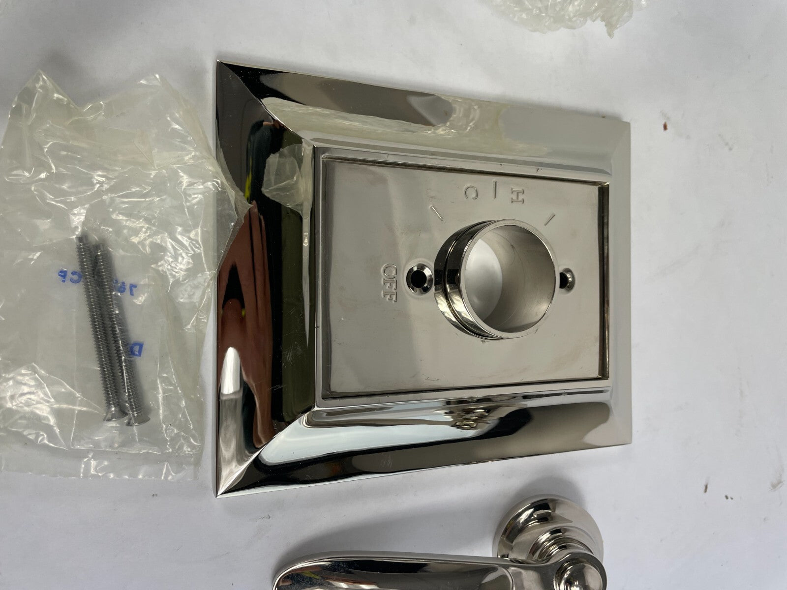 Kohler Finial T309-4P-SN polished nickel Rite-Temp valve trim with lever handle