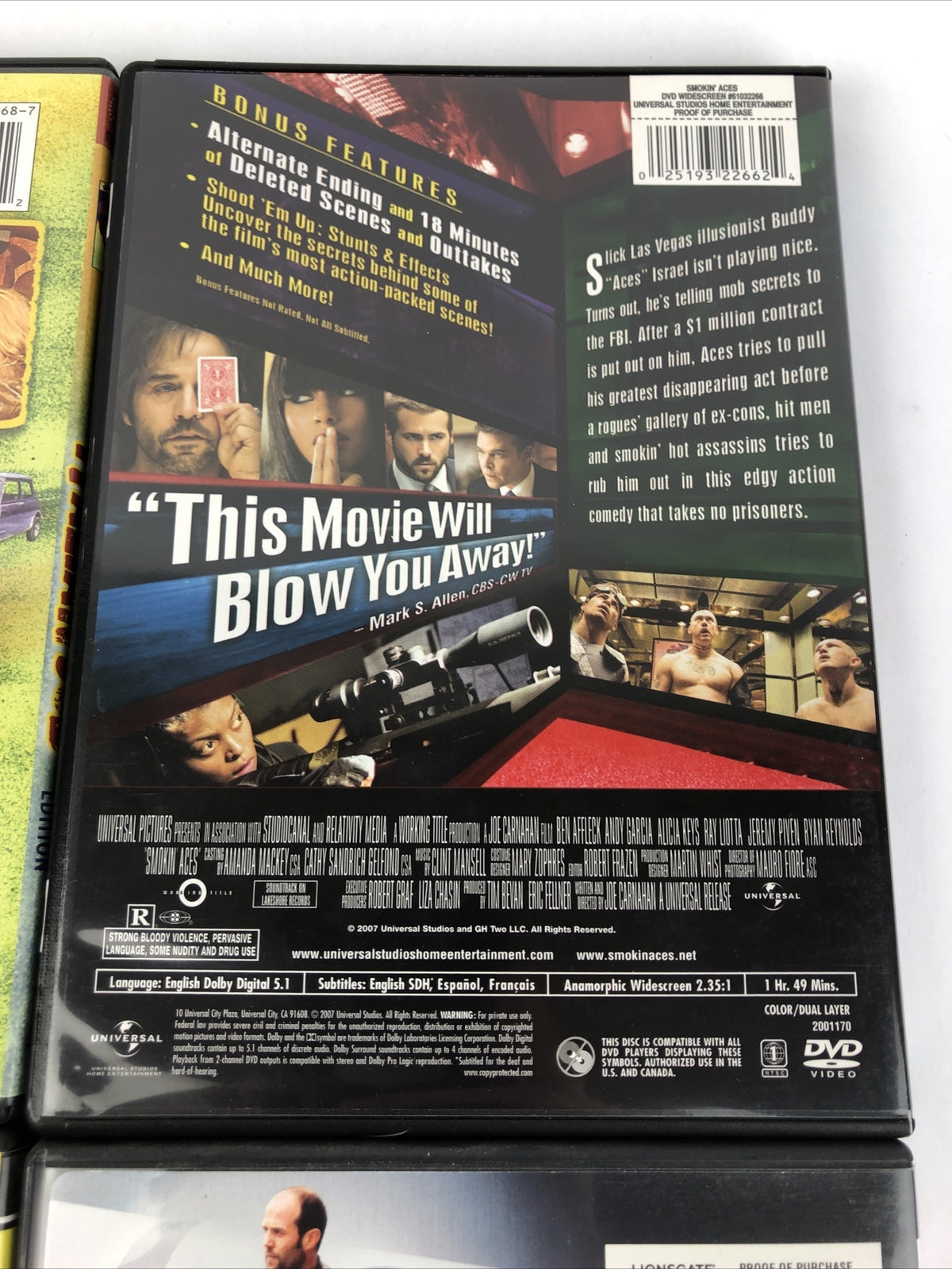 4 x Awesome Action Movies Smokin Aces, Layer Cake, The Bank Job, The Italian Job