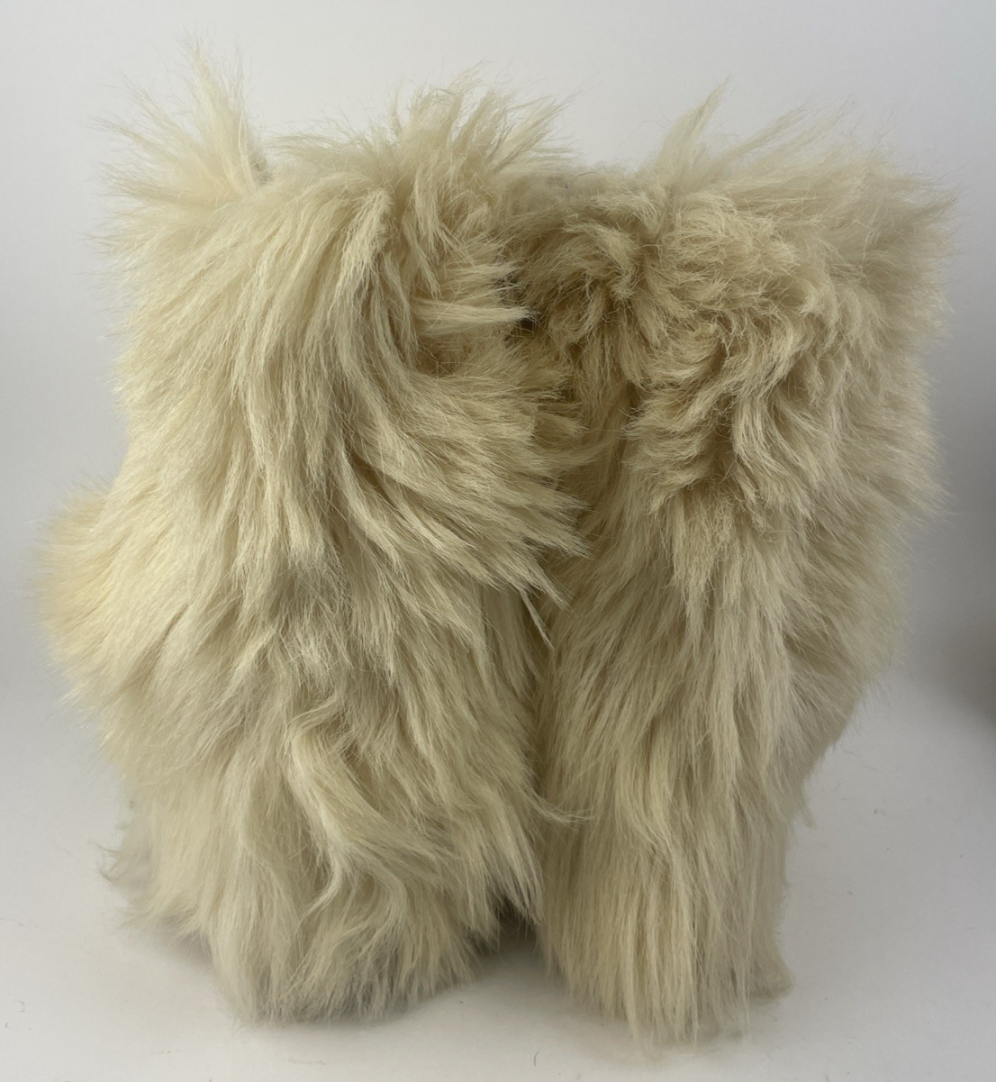 Oscar Sport Apres Ski Boot Sz 36 US 6 Off White Fur Made in Italy - VGC