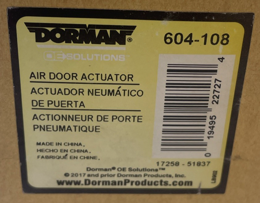 Dorman For Chevy Impala Limited 2014-2016  604-108 HVAC Air Door Actuator
