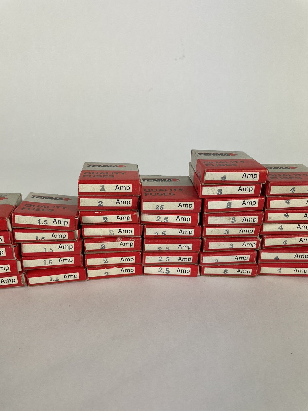 Huge Lot of 57 packs Tenma Quality Fuses 0.25 0.5 0.75 1 1.5 2 2.5 3 4 5 6 8 amp