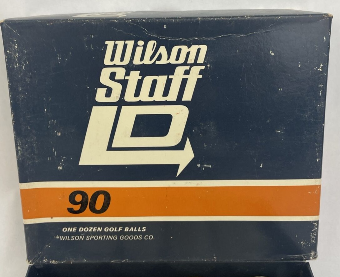 12 OEM Wilson LD 90 long distance golf balls vintage one dozen with original box