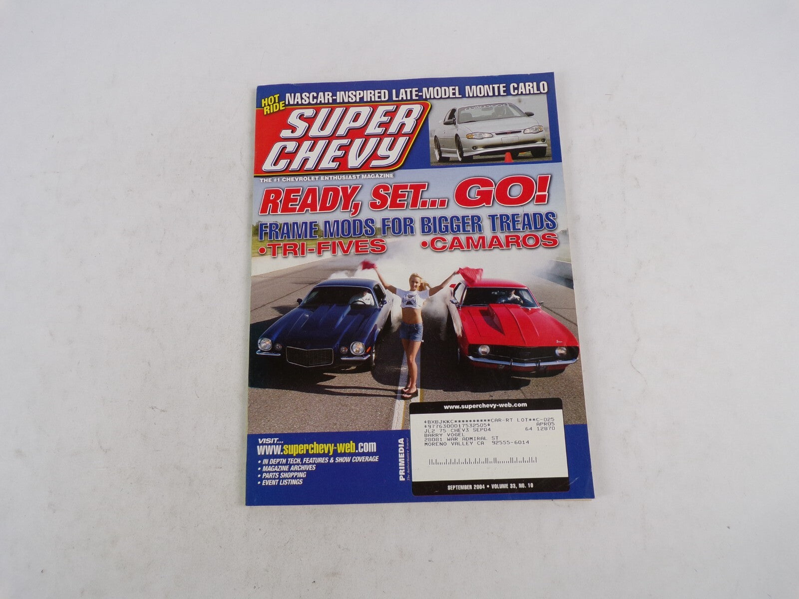 September 2004 Super ChevyReady,Set Go! Frame Mods For Bigger Treads Tri-Fives