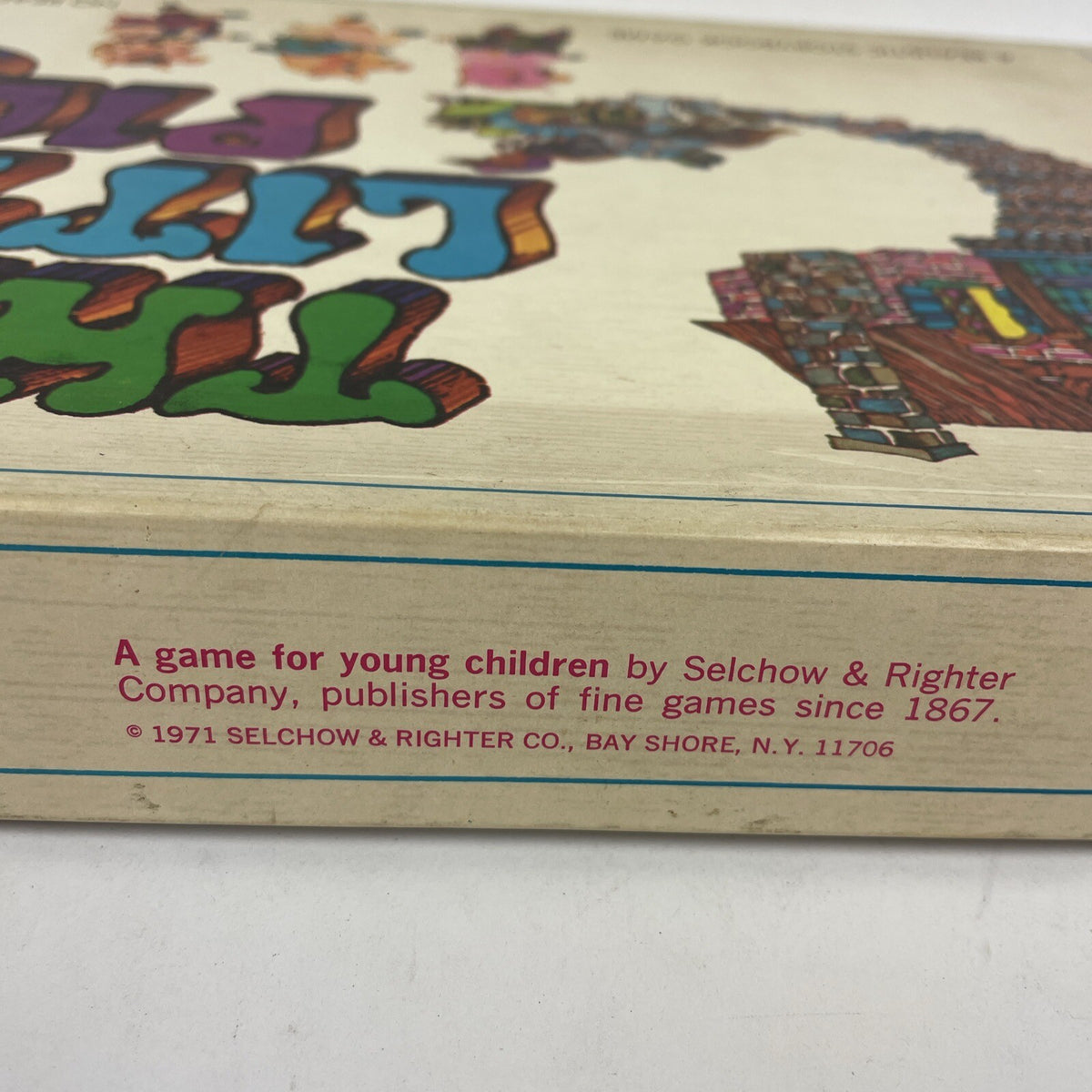 VNTGE Selchow & Righter 1971 - Three Little Pigs Realistic Storybook Board Game