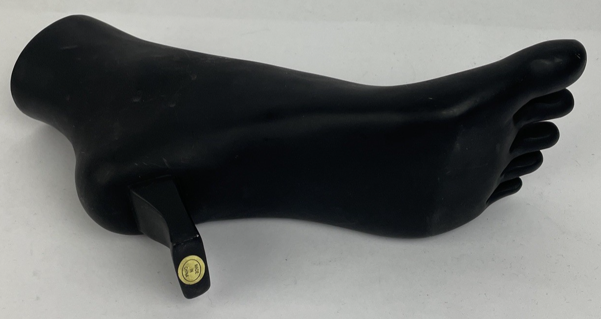 Black Foot Mannequin Ankle Bracelet / Toe Ring Jewelry Resin Display Foot