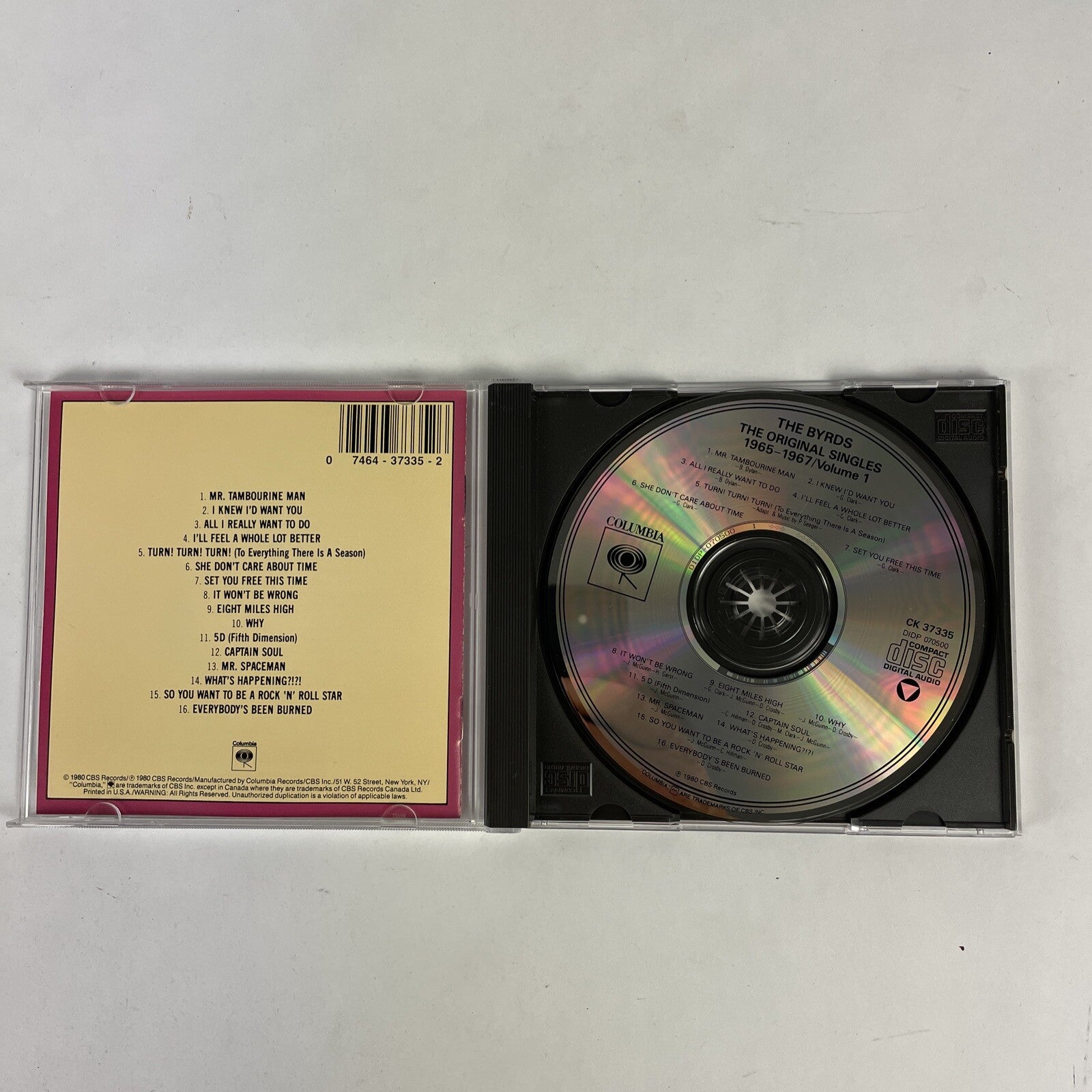 The Byrds - Original Singles 1965-1967/ Volume 1 CD  #18 