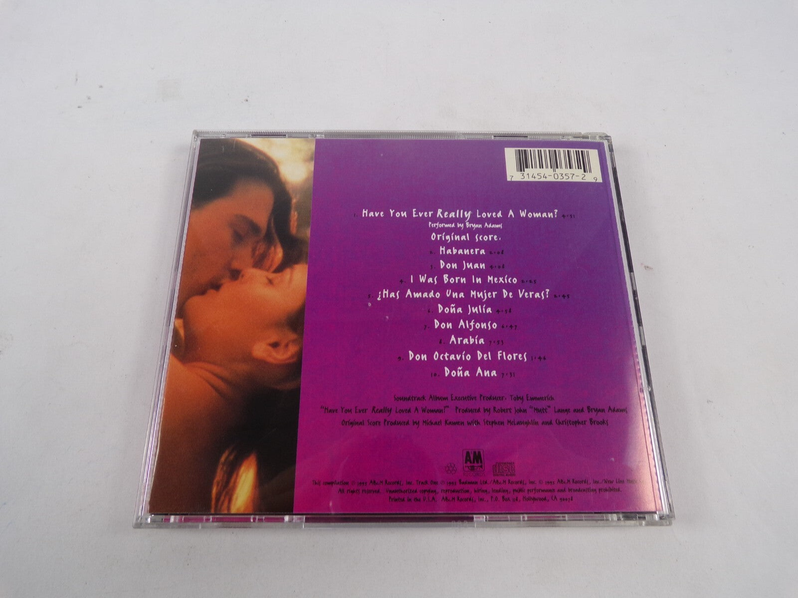 Don Juan Demarco Original Motion Picture Soundtrack Original Score CD #43