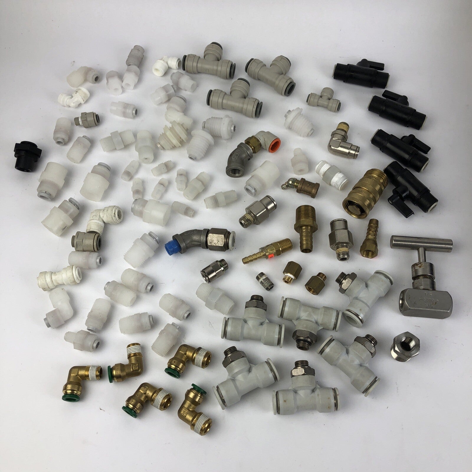 Huge LOT PARKER Rexroth PRESTOLOK and more Push to Connect Fittings new/used