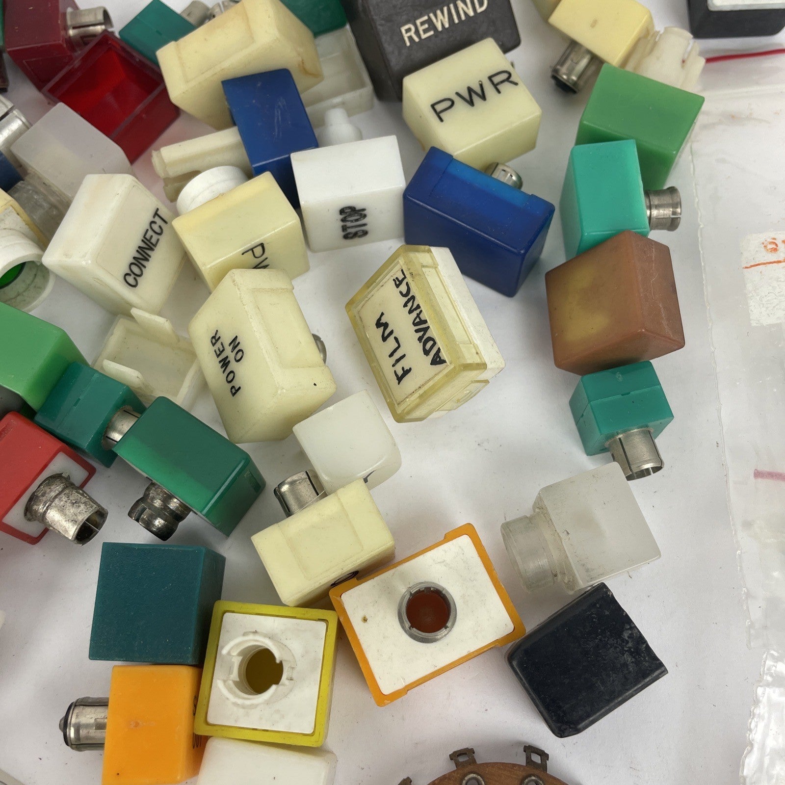 Huge Lot Of Square Push button Panel Lights Red Green Yellow Assorted shaft(s)