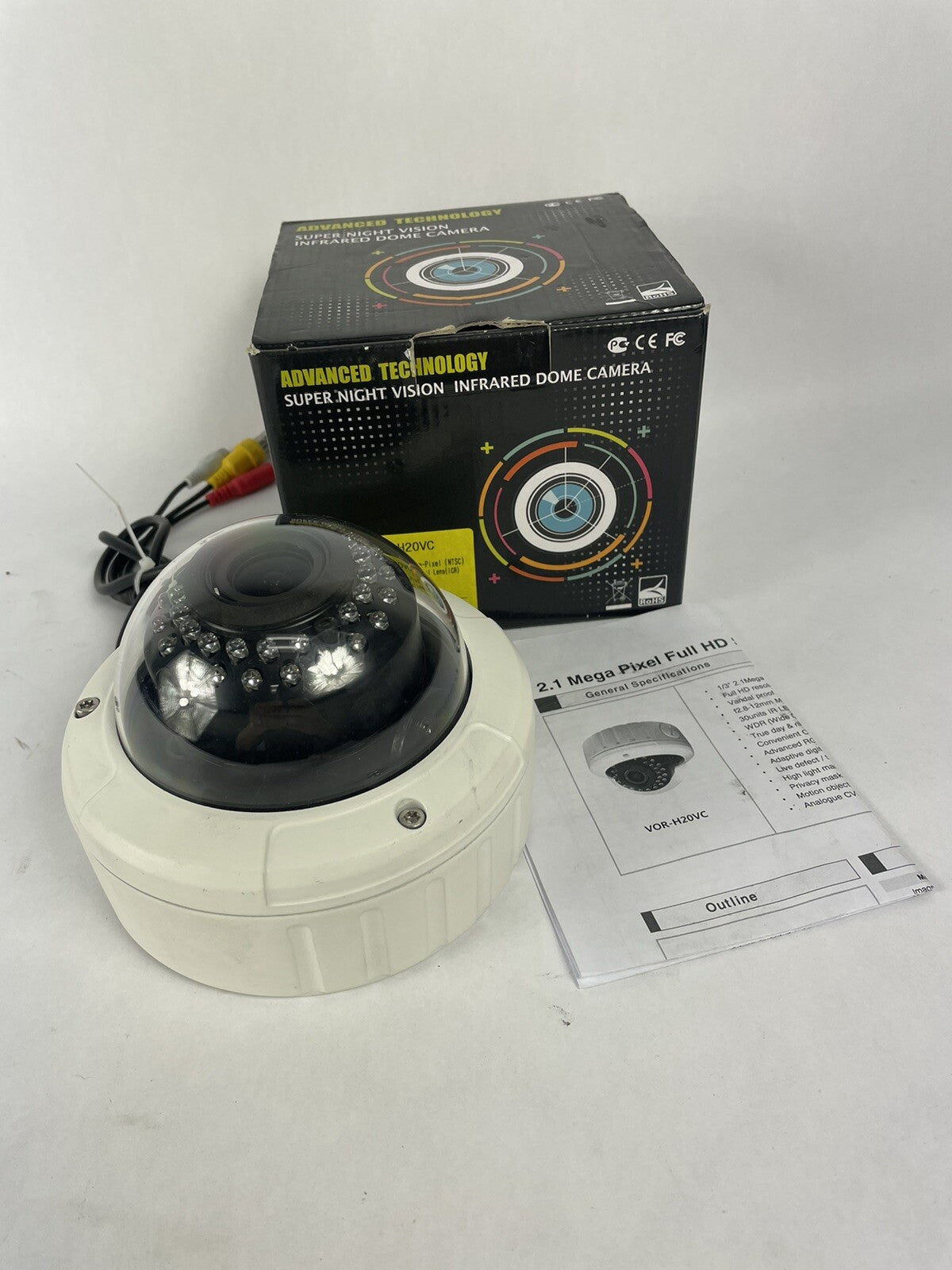 Advanced Technology Video VOR-H20VC Dome Camera Day / Night Vision Infrared