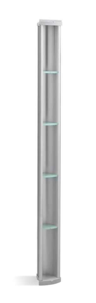 Kohler 1840-SS Pilaster Shower Locker w Shelf cutouts for razor and washcloth