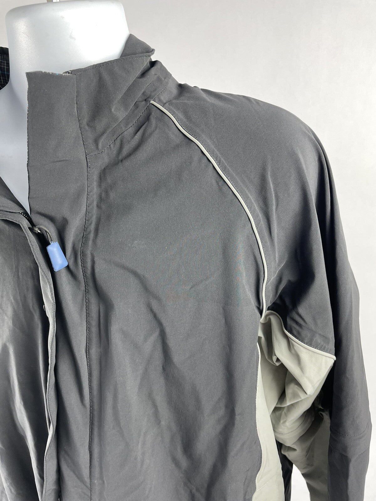 Fidra Jacket Mens Size XL 1/4 Zip Collared Zip Black Gray
