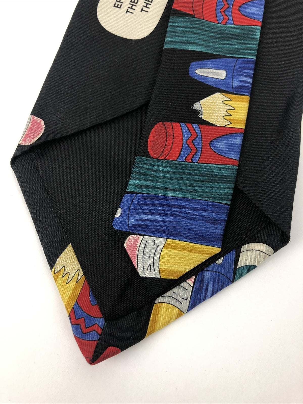 Save The Children The Tools of the Artist Men's 100% Silk Necktie Black - LOOK