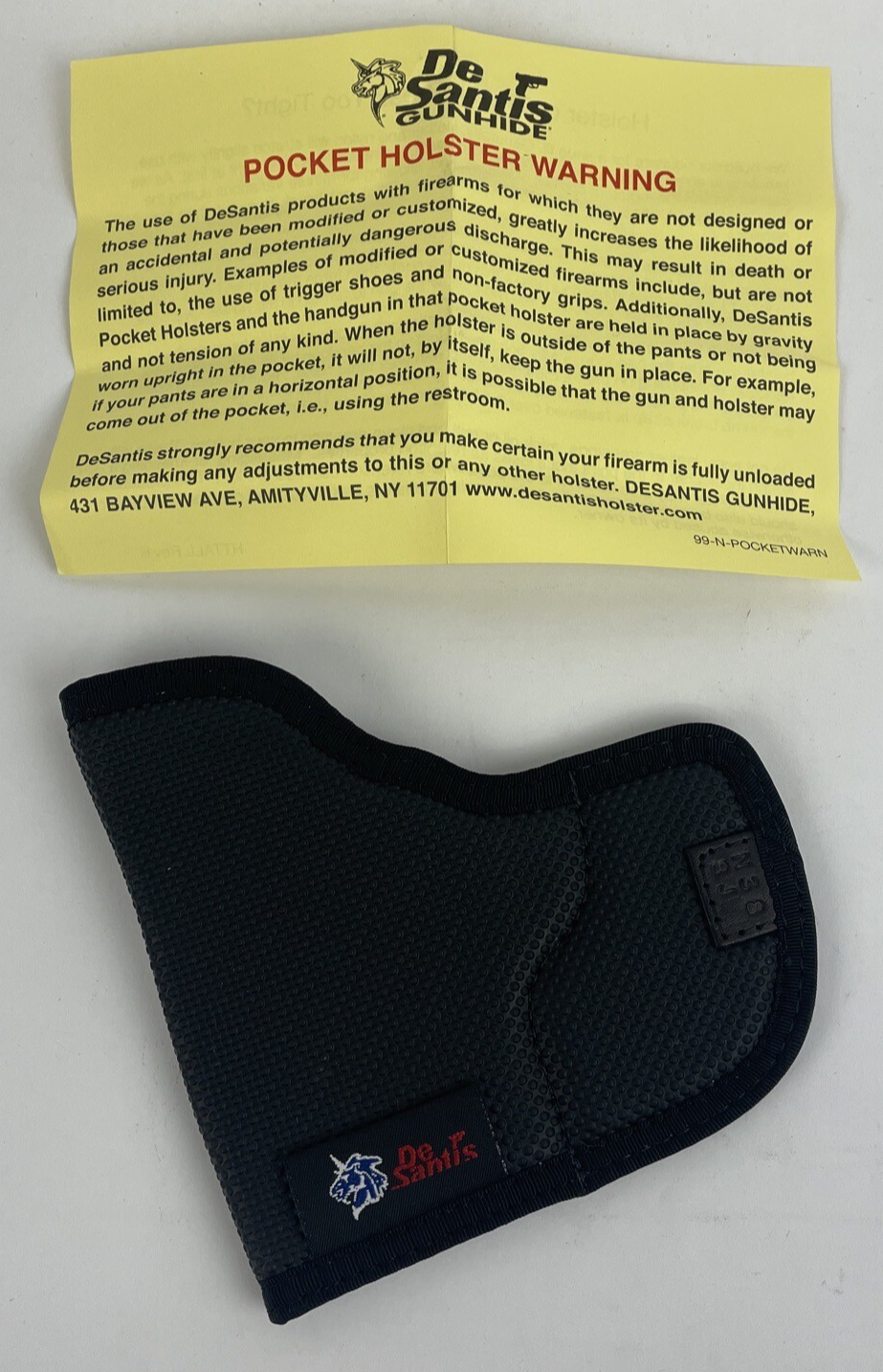 DeSantis The Nemesis Pocket Holster - Black (N38BJV5Z0) See below for model fit.