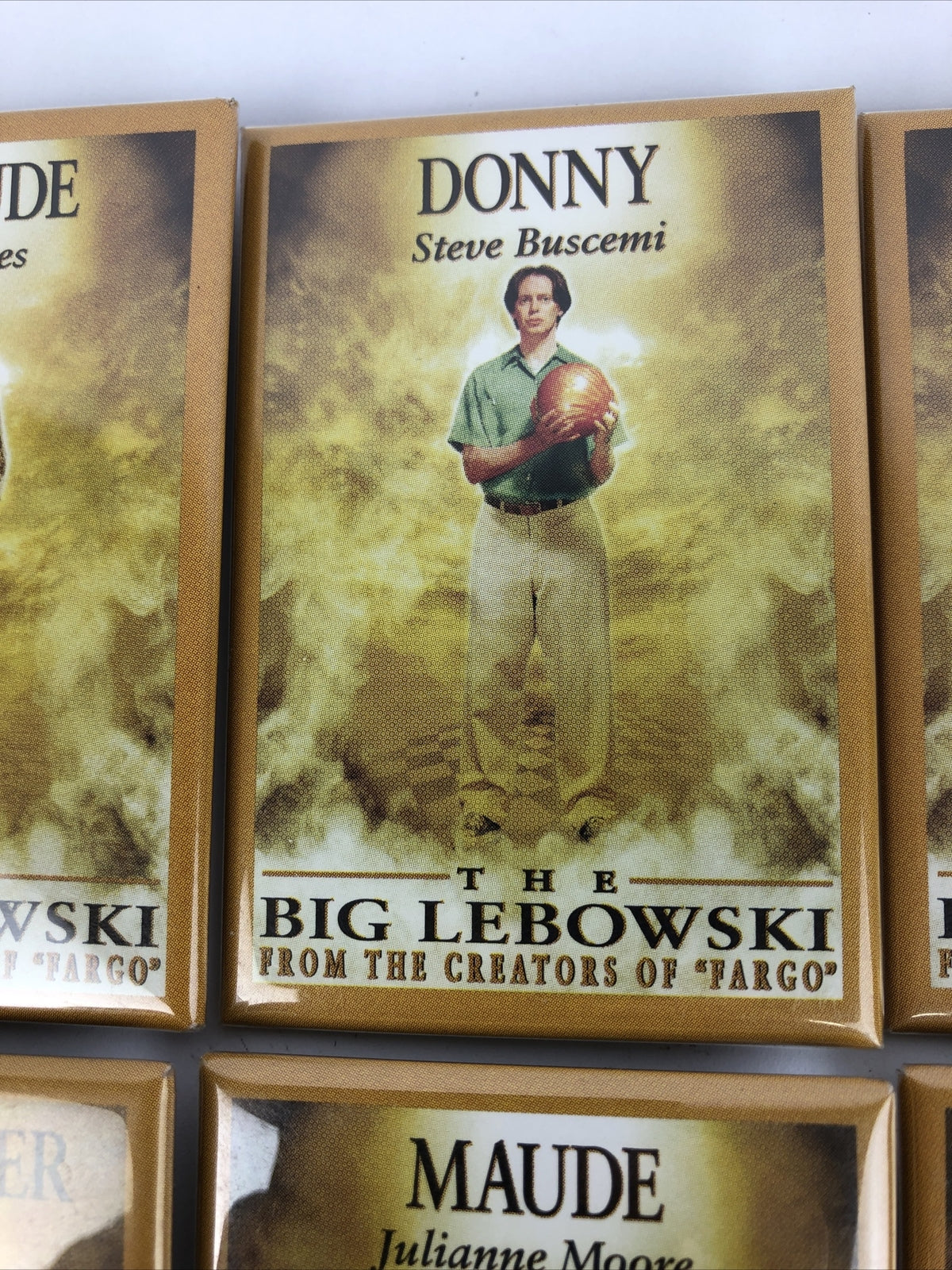 6 x Big Lebowski Button Pin Set 1998 The Dude Donny Jesus Walter Maude Stranger