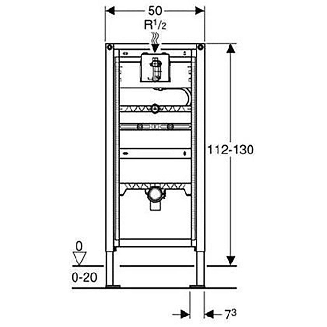 Geberit 111.685.00.1 DUOFIX  Urinal In-Wall  installation system