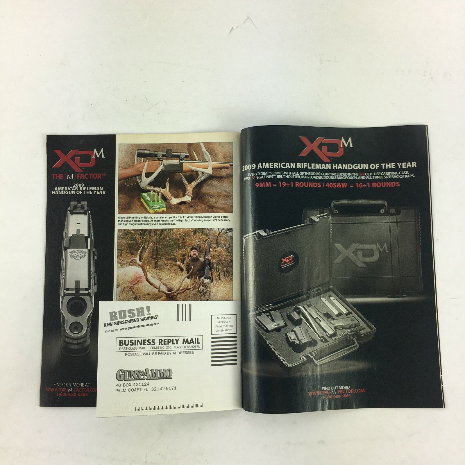 July 2009 Guns & Ammo Magazine Red Hot Vinci Unveiled Arcus 98DA 9mm SPR18.30-06