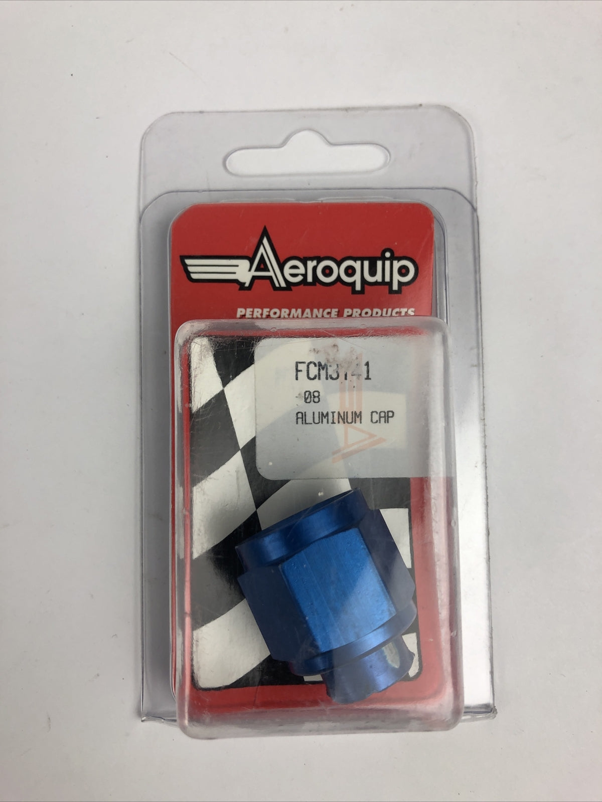 Eaton Aeroquip FCM3741 Aluminum Fitting Cap in Blue Anodized  -08AN