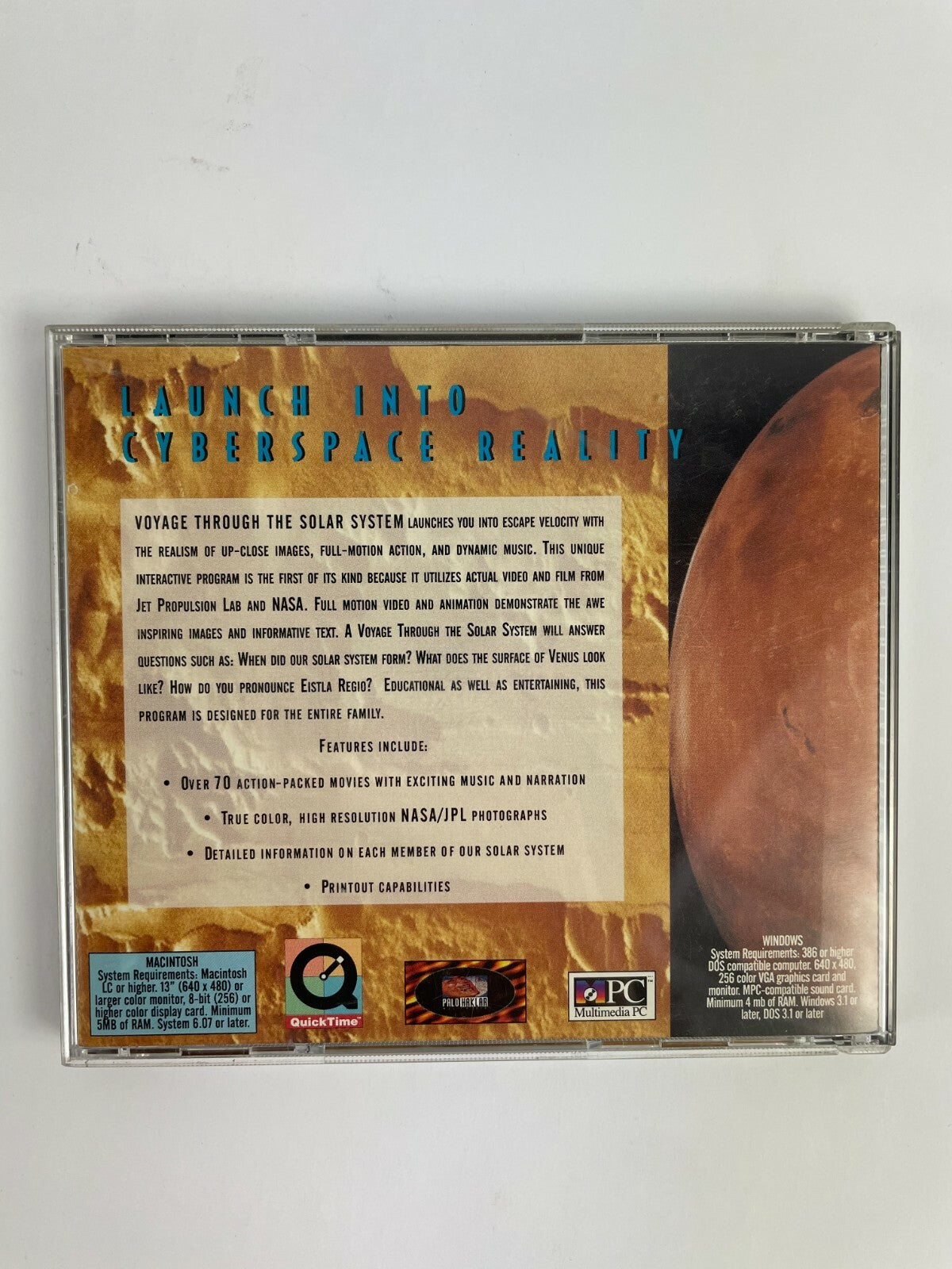 Voyage Through The Solor System CD Launch into Cyber Space Reality