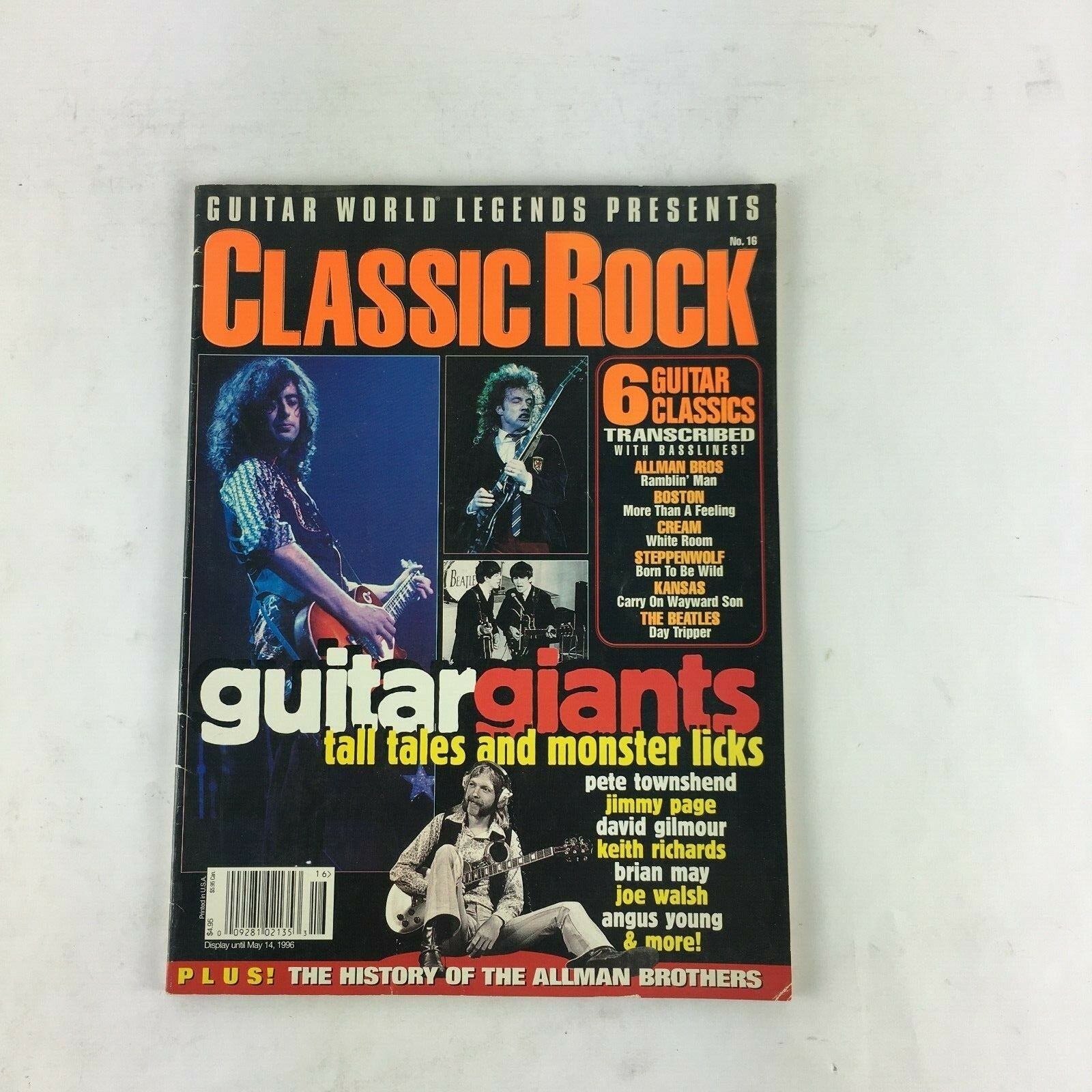 May 1996 Classic Rock Magazine Guitar World Legends Presents Guitar Giants
