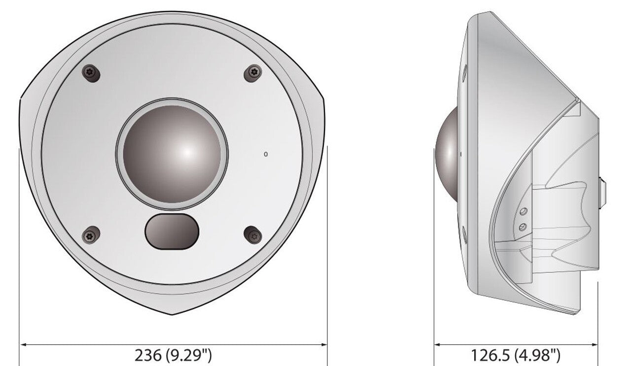 SAMSUNG BY Hanwha Techwin TNV-7010RC 3MP IR H.265 Outdoor Corner IP Security Cam
