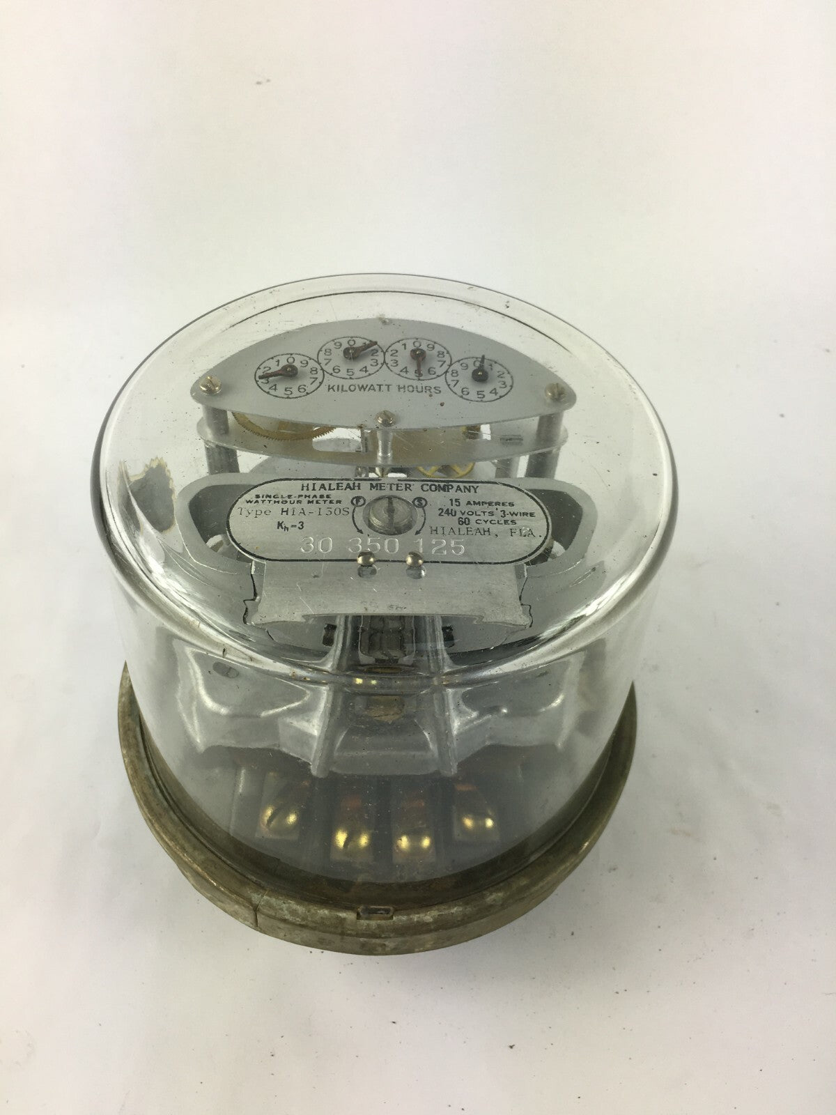 Hialeah Kilowatt Hours  Single-Stator Watt Hour Meter Type HIA-130S 240v 3W 60C 