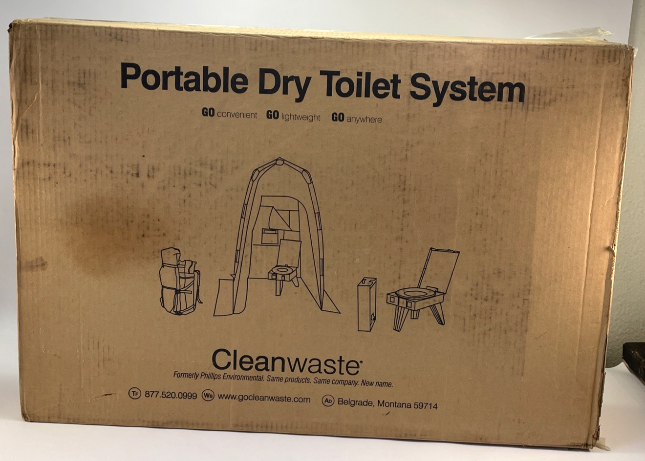 Cleanwaste GO Anywhere Total System Grey D115SYB Portable Toilet Shelter Kit