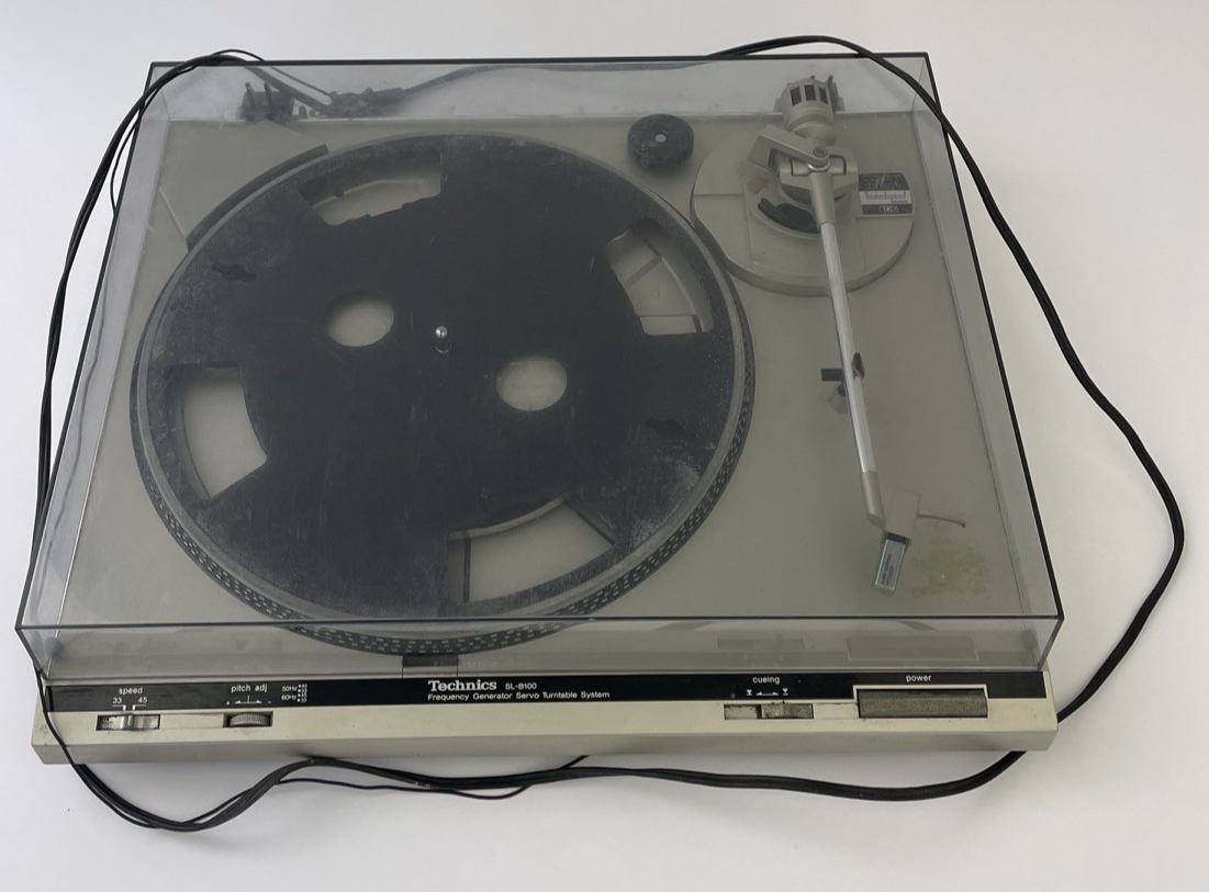 Technics SL-B100 Turntable w Audio Technica TC150EP Stylus For Parts or Repair