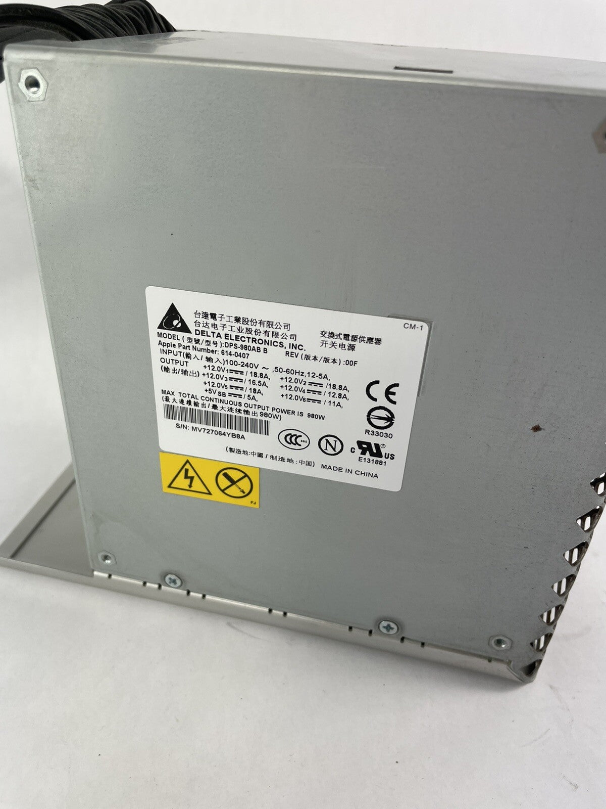 Apple 980W Power Supply Delta DPS-980AB B 614-0407 for Mac Pro A1186 -TESTED
