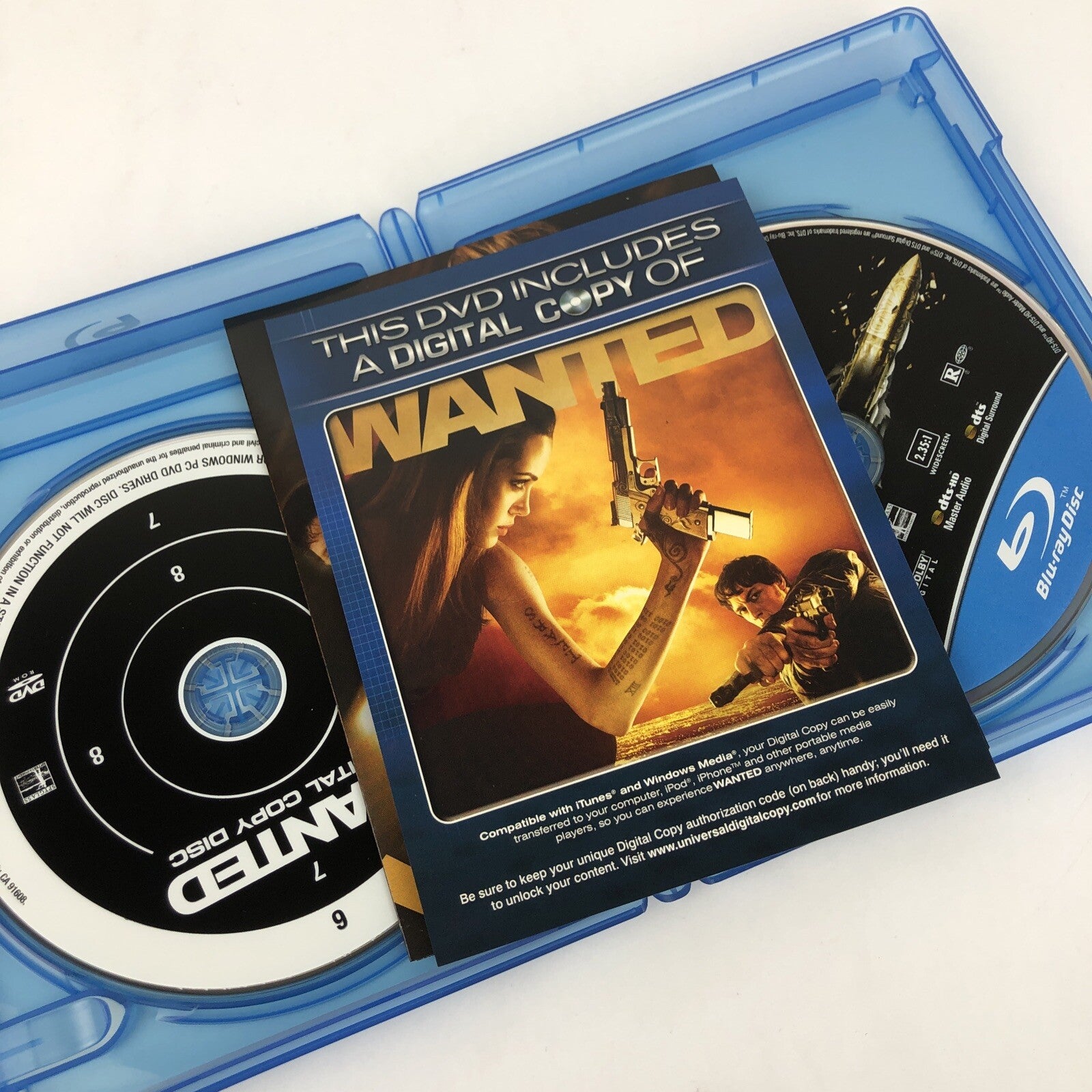 Wanted (Blu-ray, 2008) 2-Disc, Mint Discs Guaranteed
