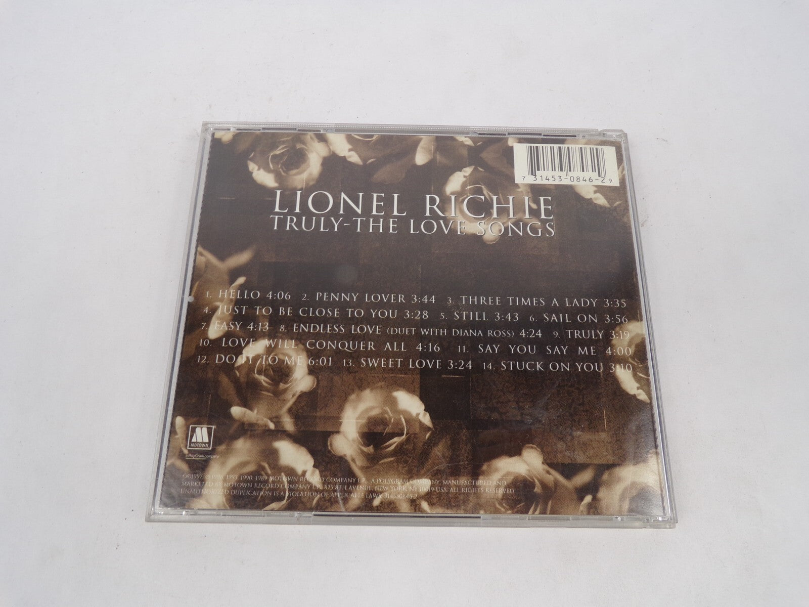 Lionel Richie Truly The Love Songs Hello Penny Lover Three Times A Lady CD#63