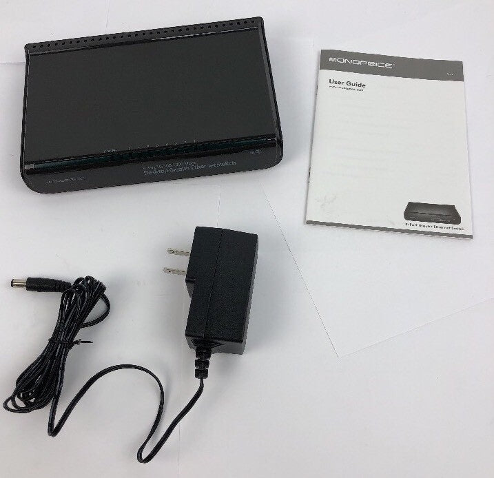 Desktop Gigabit Ethernet Switch Monoprice M1008D 8 Port 10/100/1000 Mbps 
