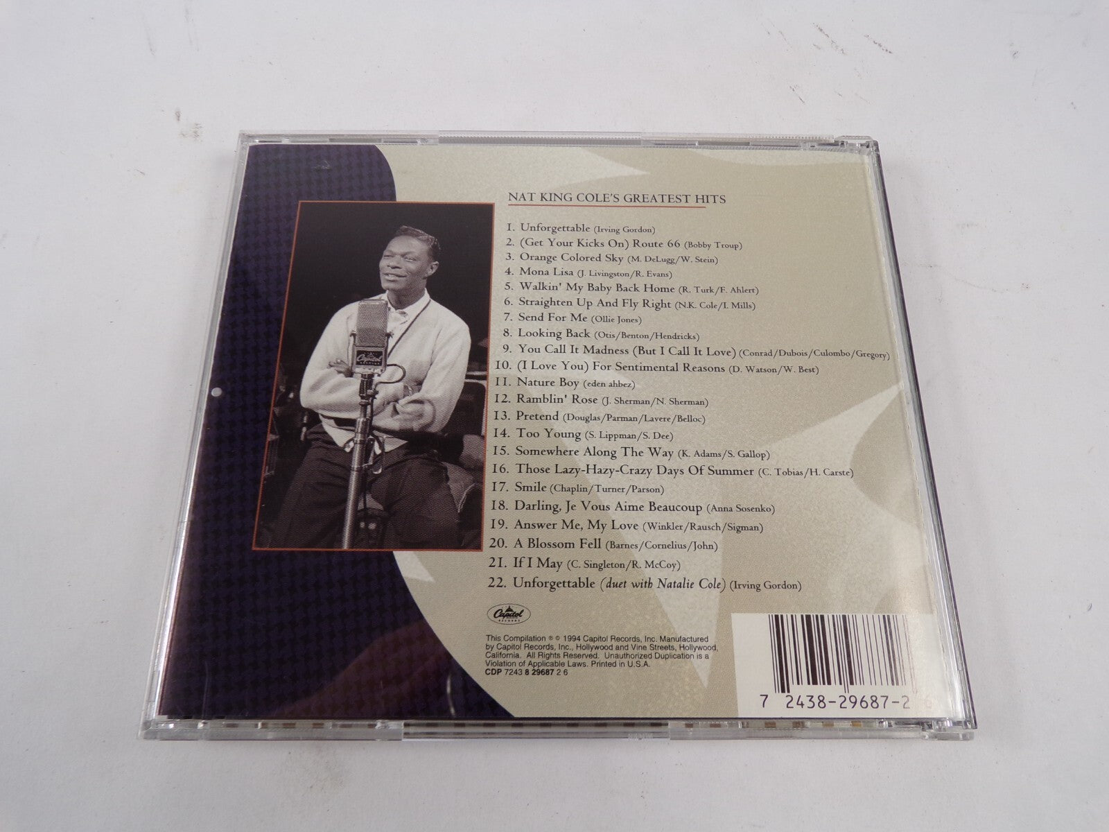The Greatest Hits Nat Cole Orange Colored Sky(M.DeLugg/W.Stein) Smile CD#39