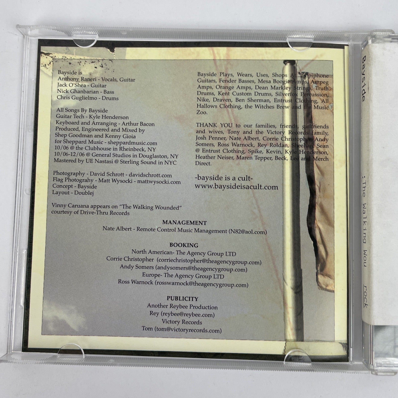 Bayside : Walking Wounded, The - Gold Edition CD/DVD (2008) Promo - MINT DISC #3