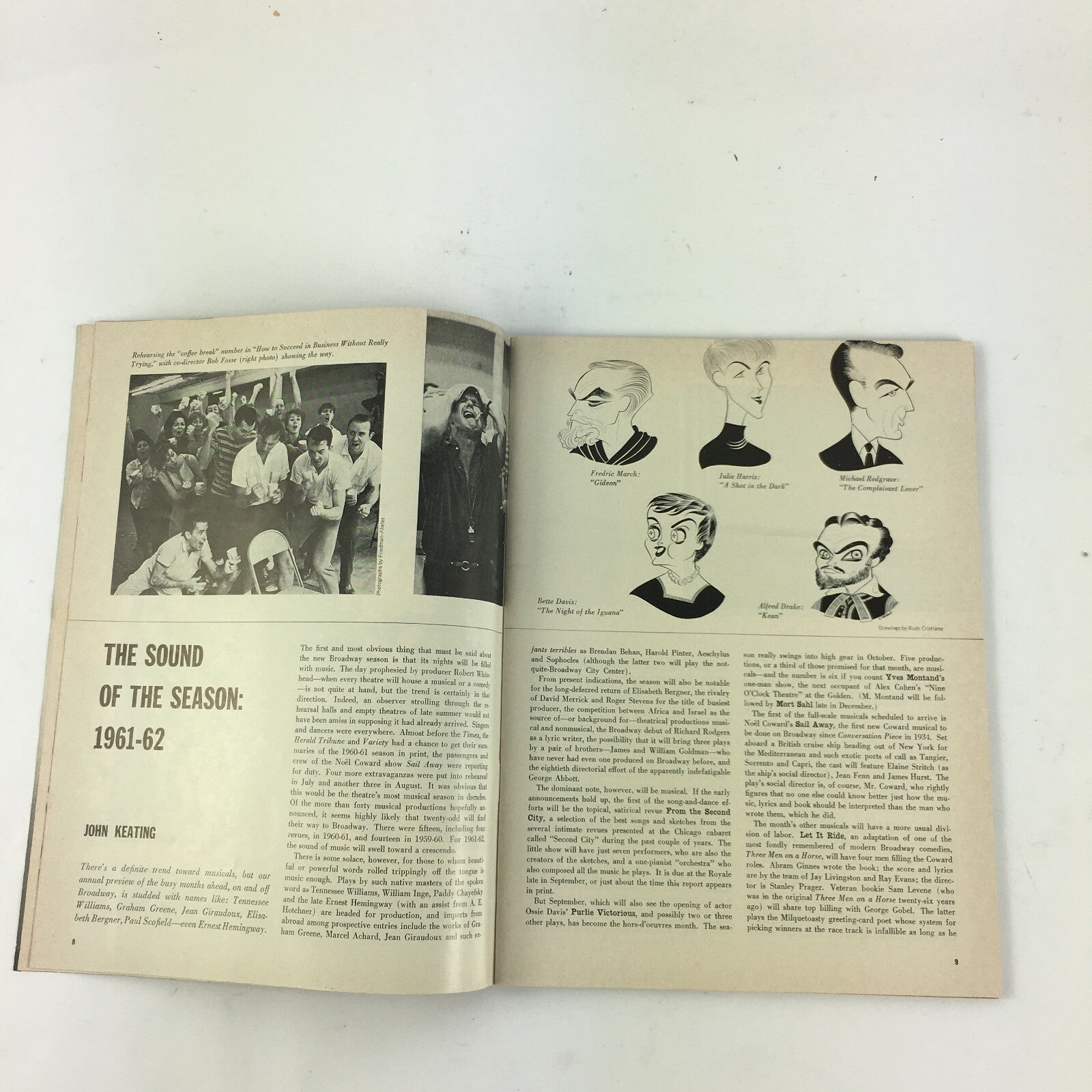 October 1961 Theatre Arts Magazine The New Season Agnes De Mille Theatre Iceland
