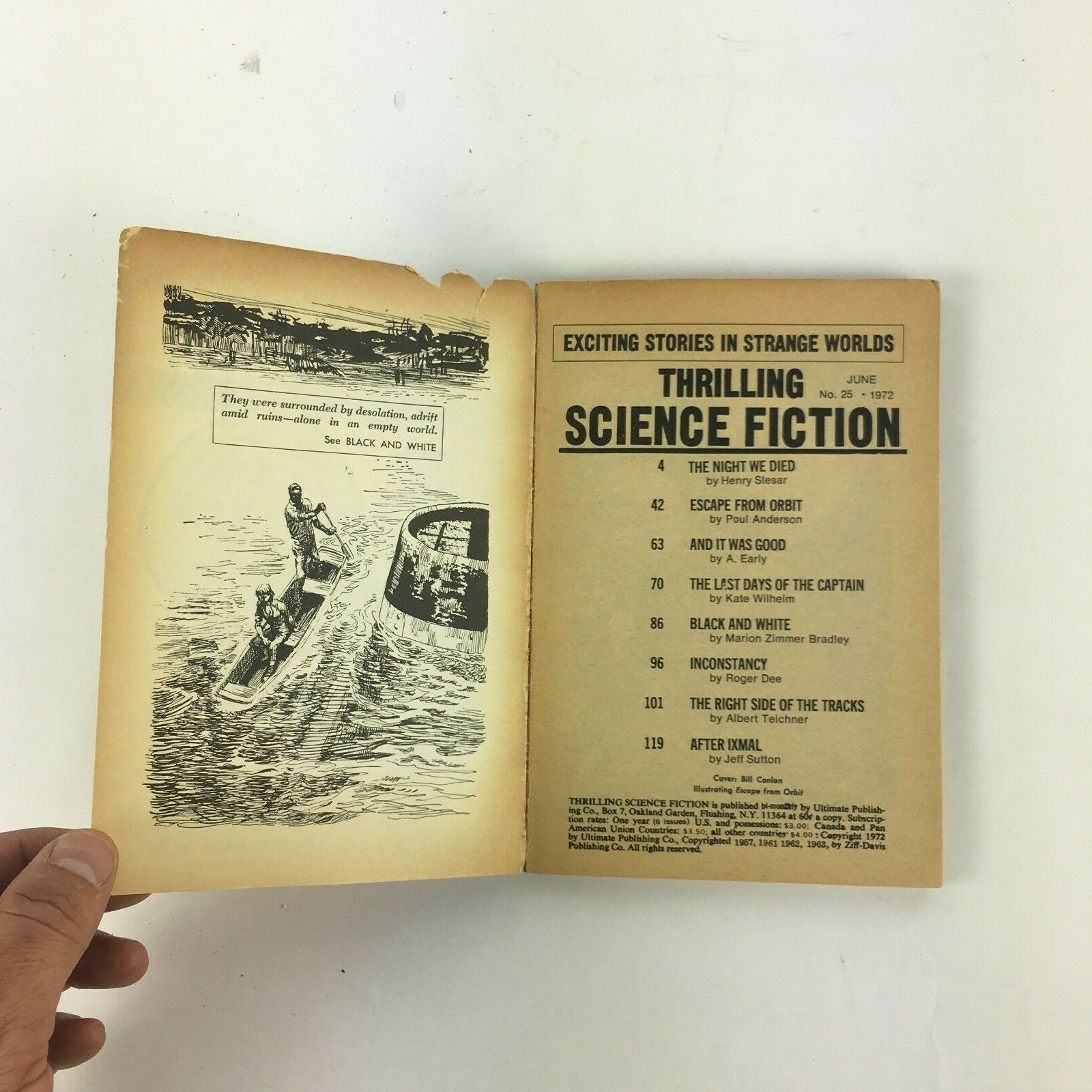 June 1972 Thrilling Science Fiction Escape From Orbit by Poul Anderson