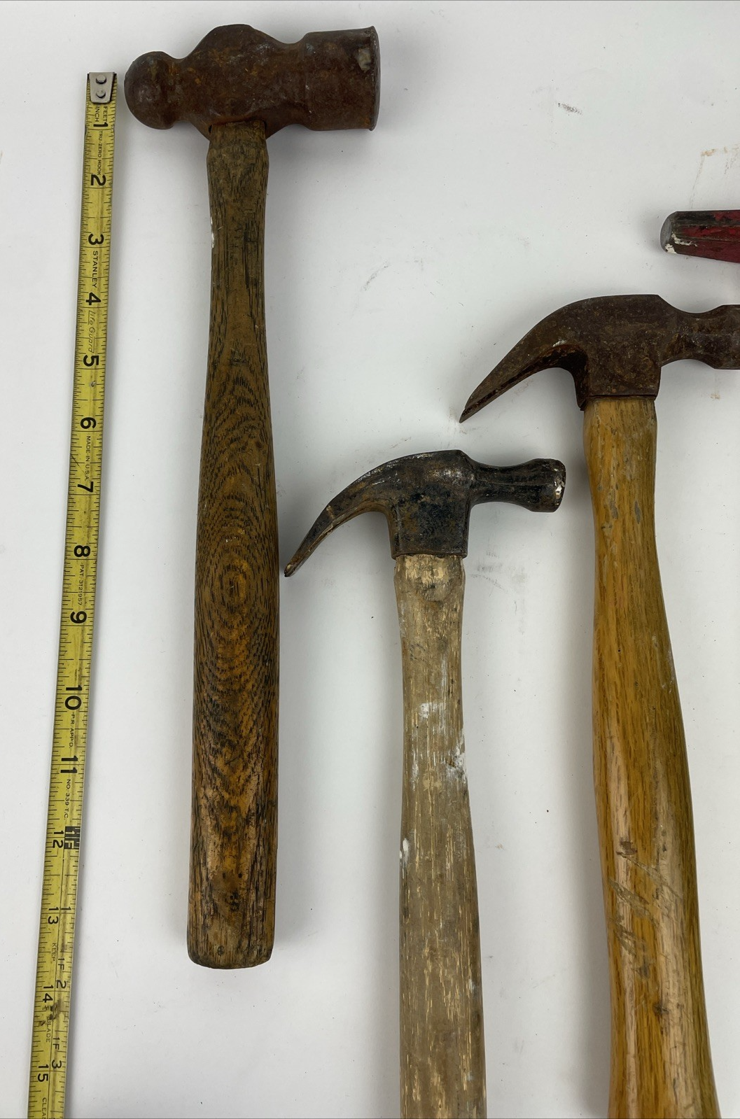 Lot (6) Pc. Hammers Fiberglass Handle Curved Claw Hammer Lot Assorted BallPeen