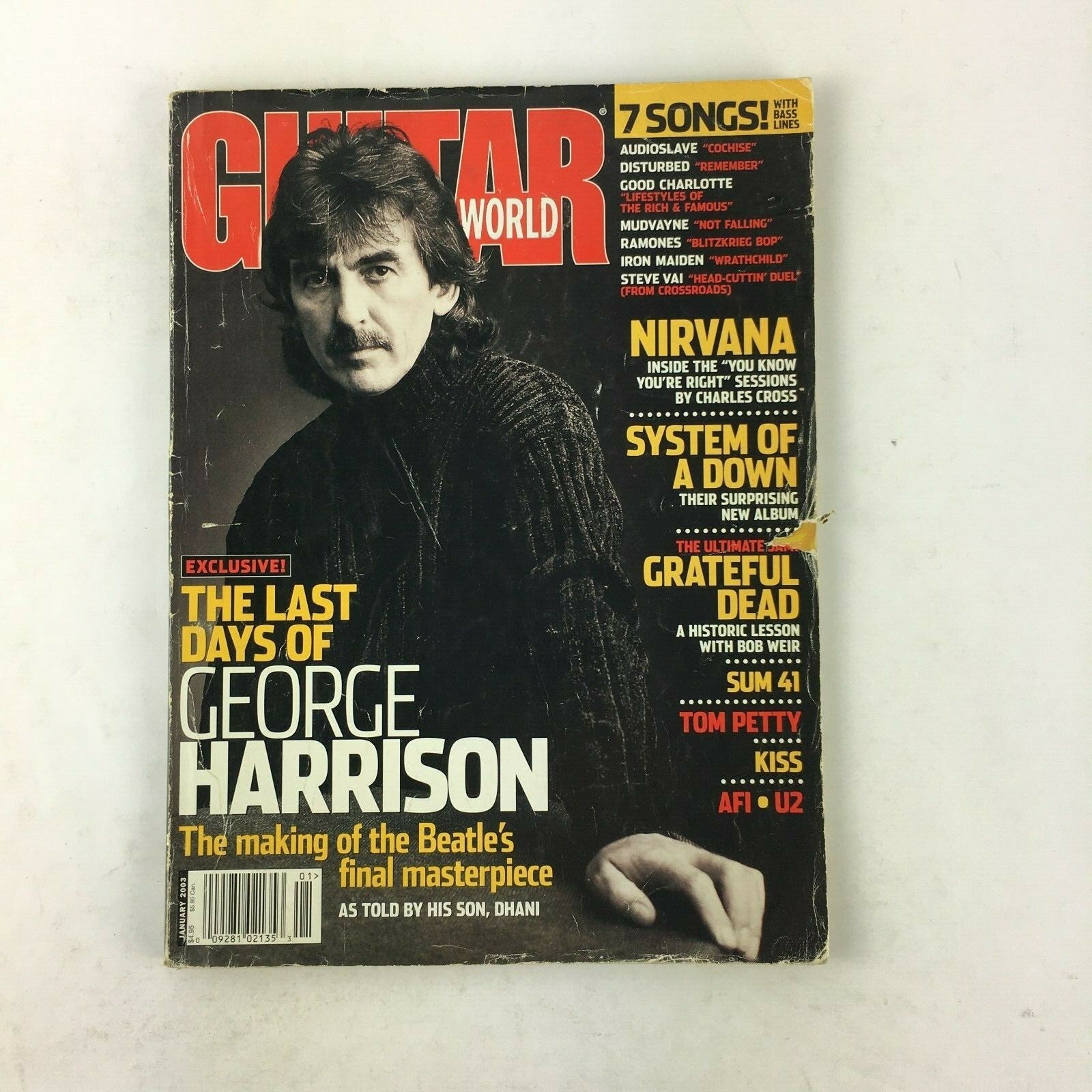 January 2003 Guitar World Magazine The Last Days of George Harrison GratefulDead